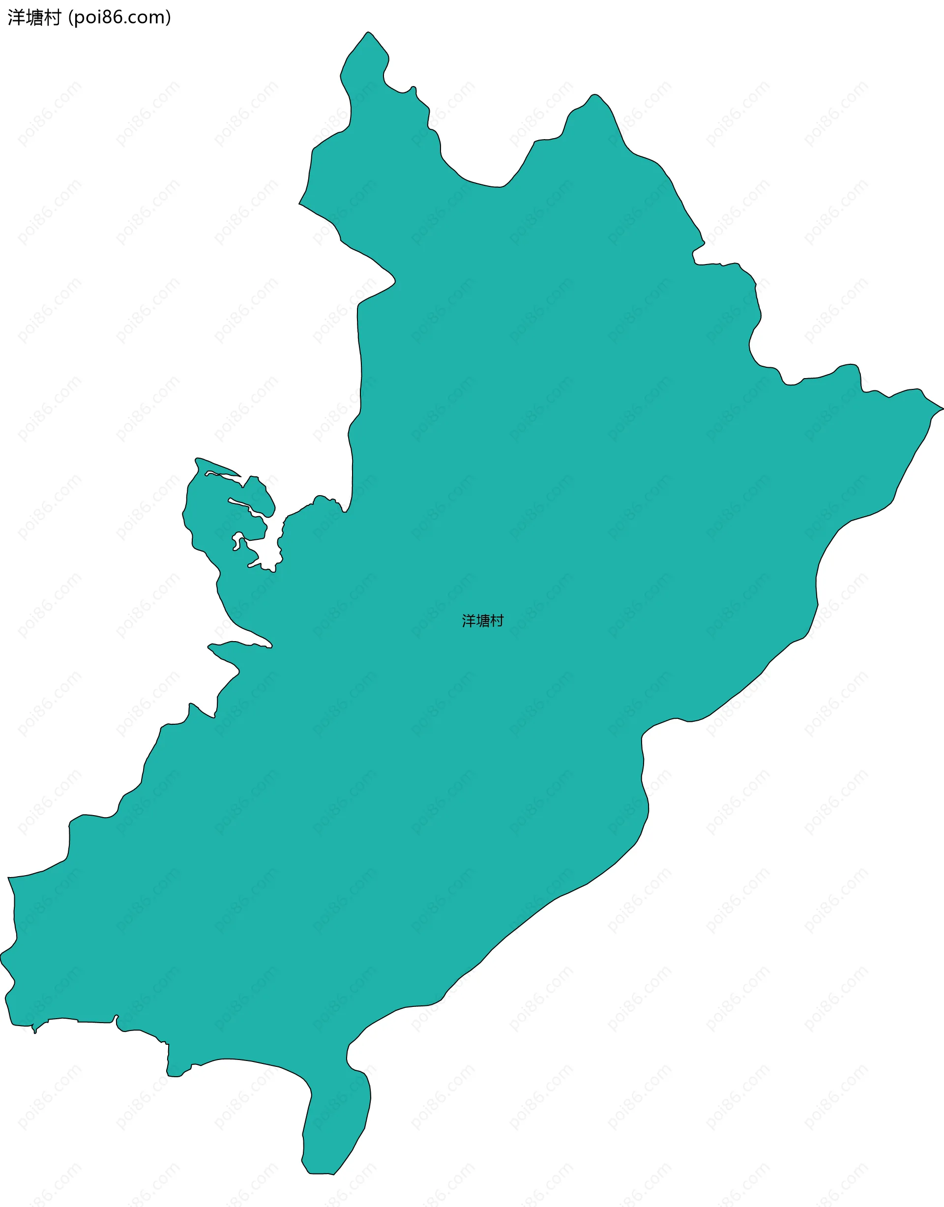 洋塘村边界地图