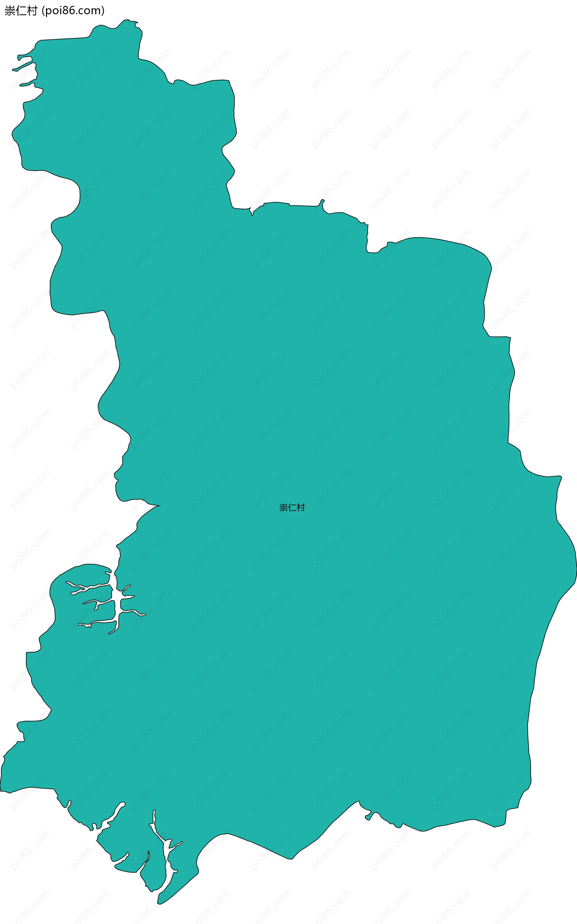 崇仁村边界地图