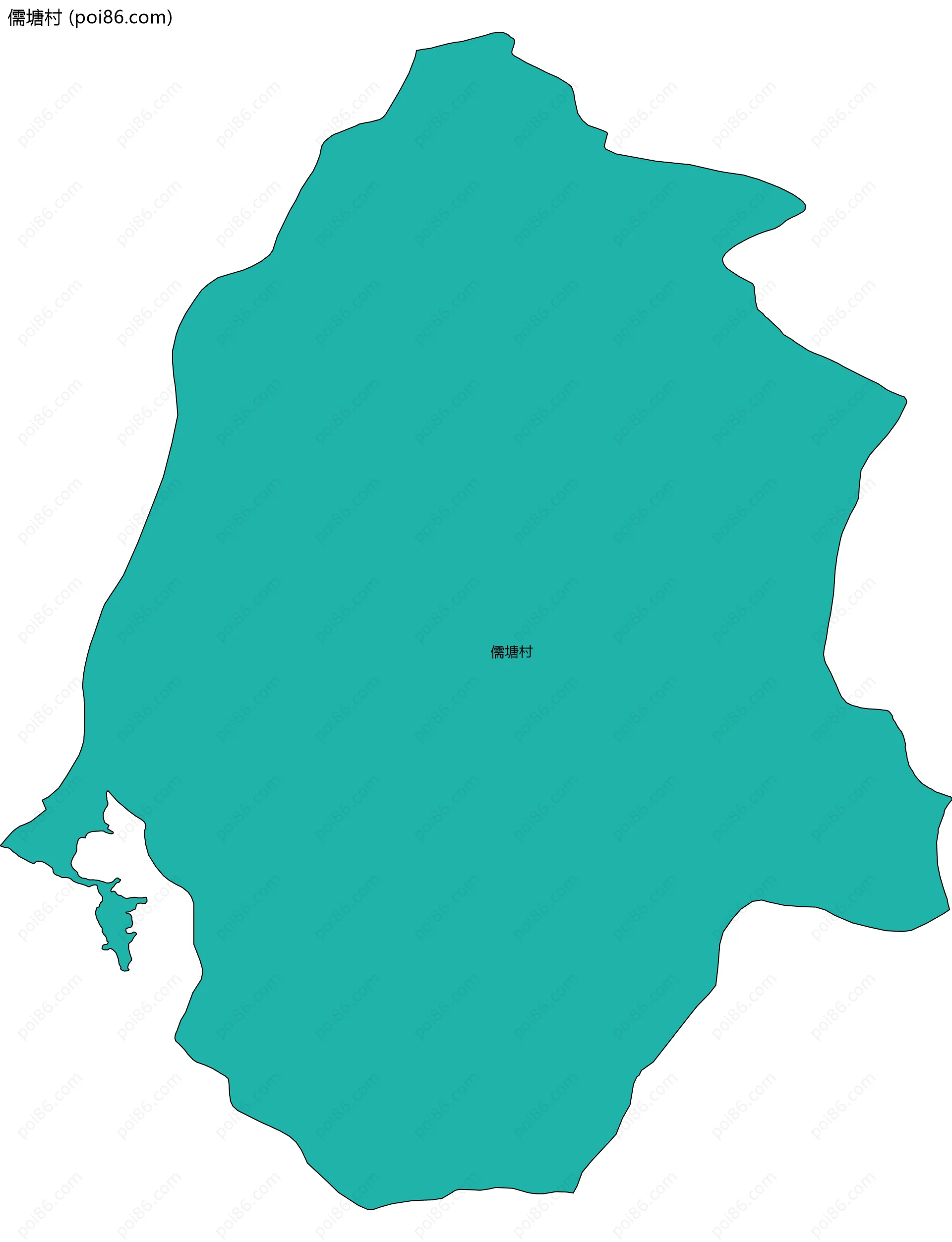 儒塘村边界地图