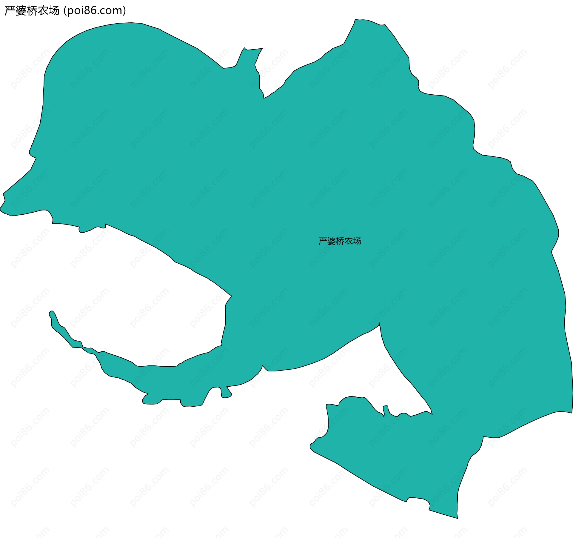 严婆桥农场边界地图