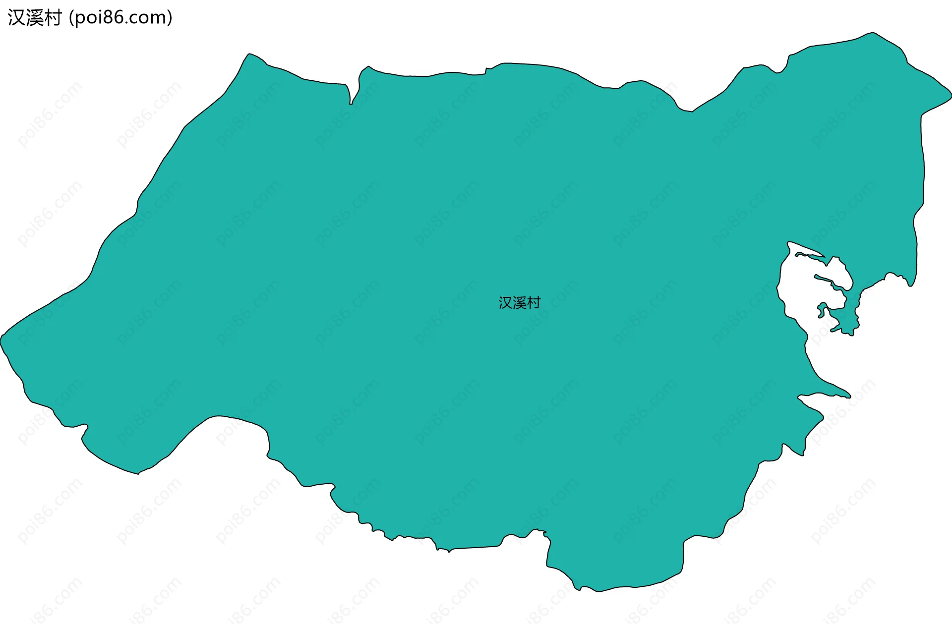 汉溪村边界地图
