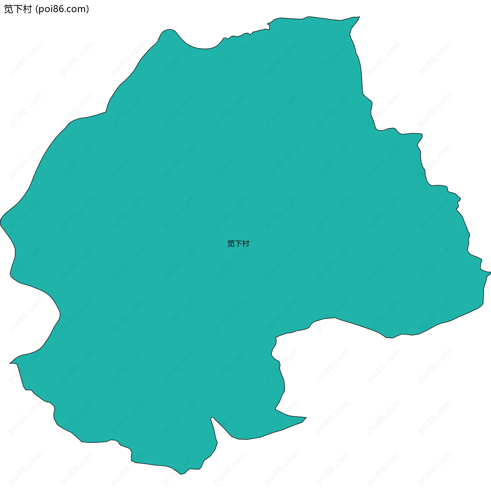 笕下村边界地图