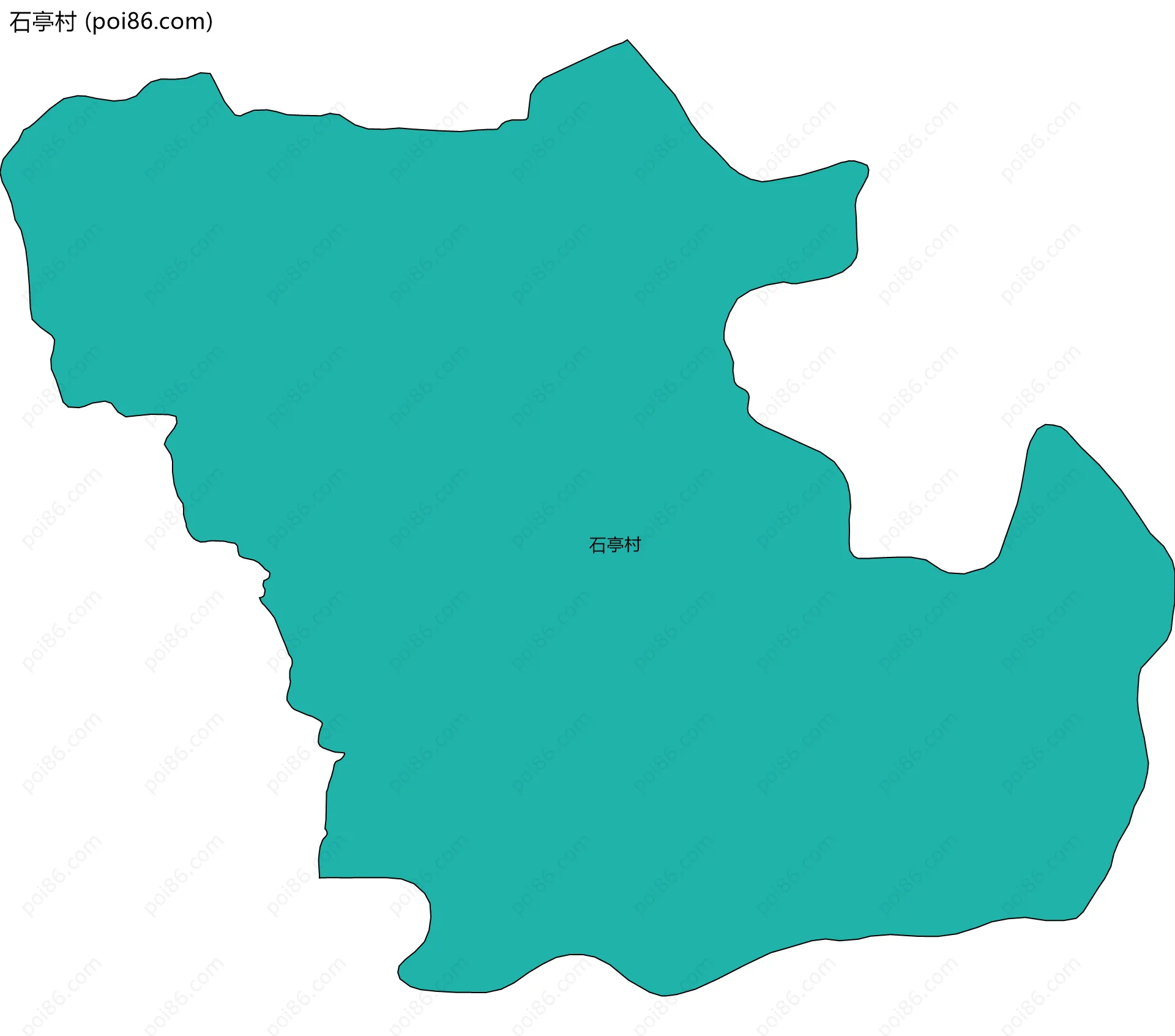 石亭村边界地图