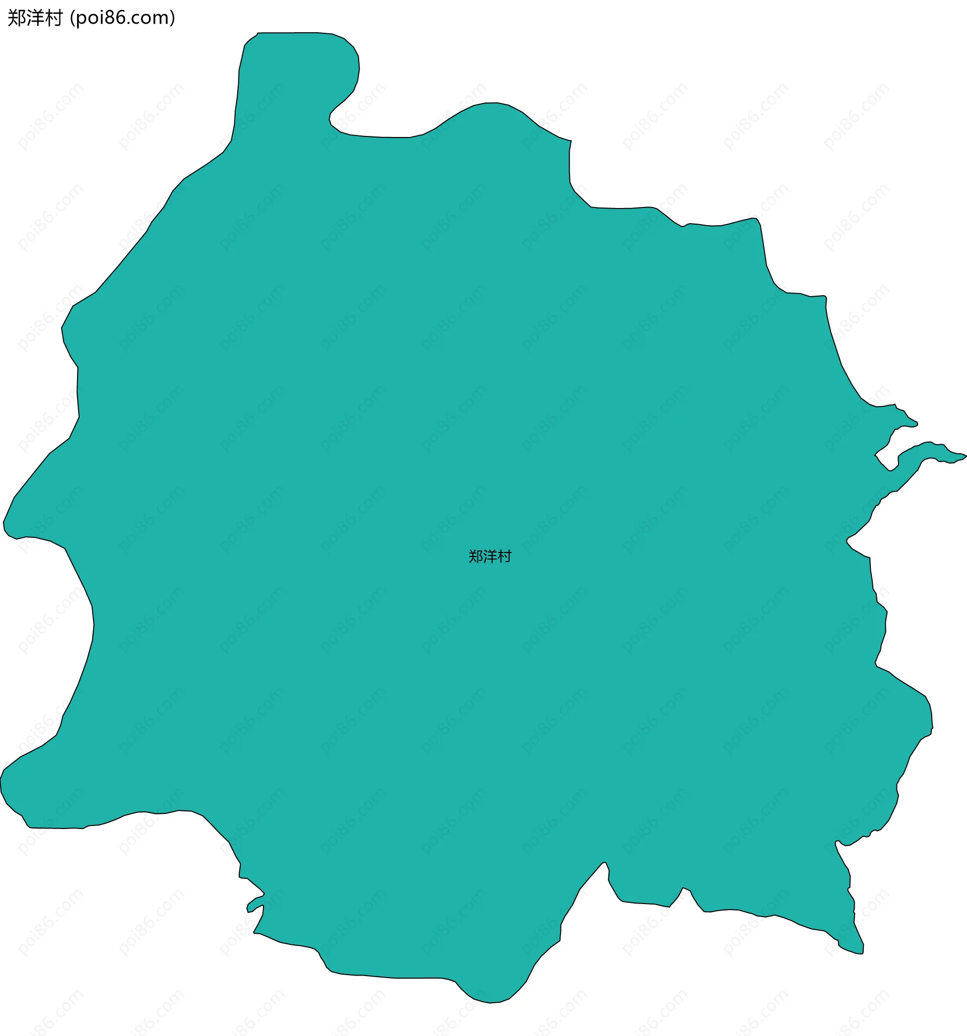郑洋村边界地图