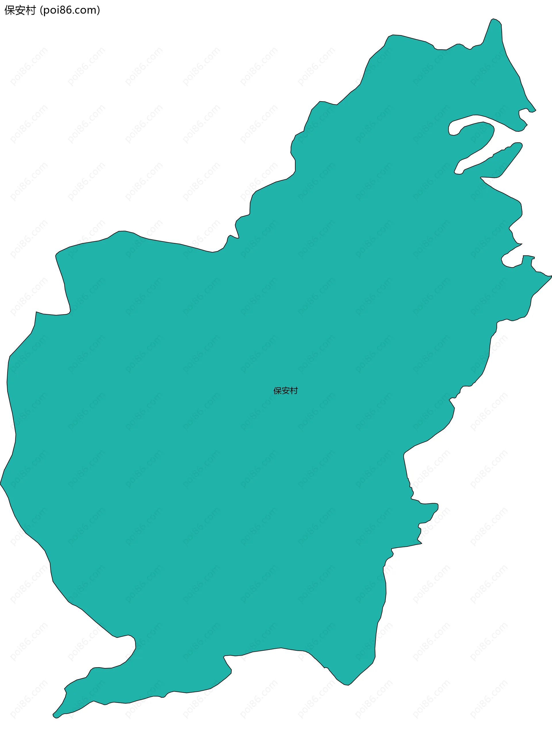 保安村边界地图