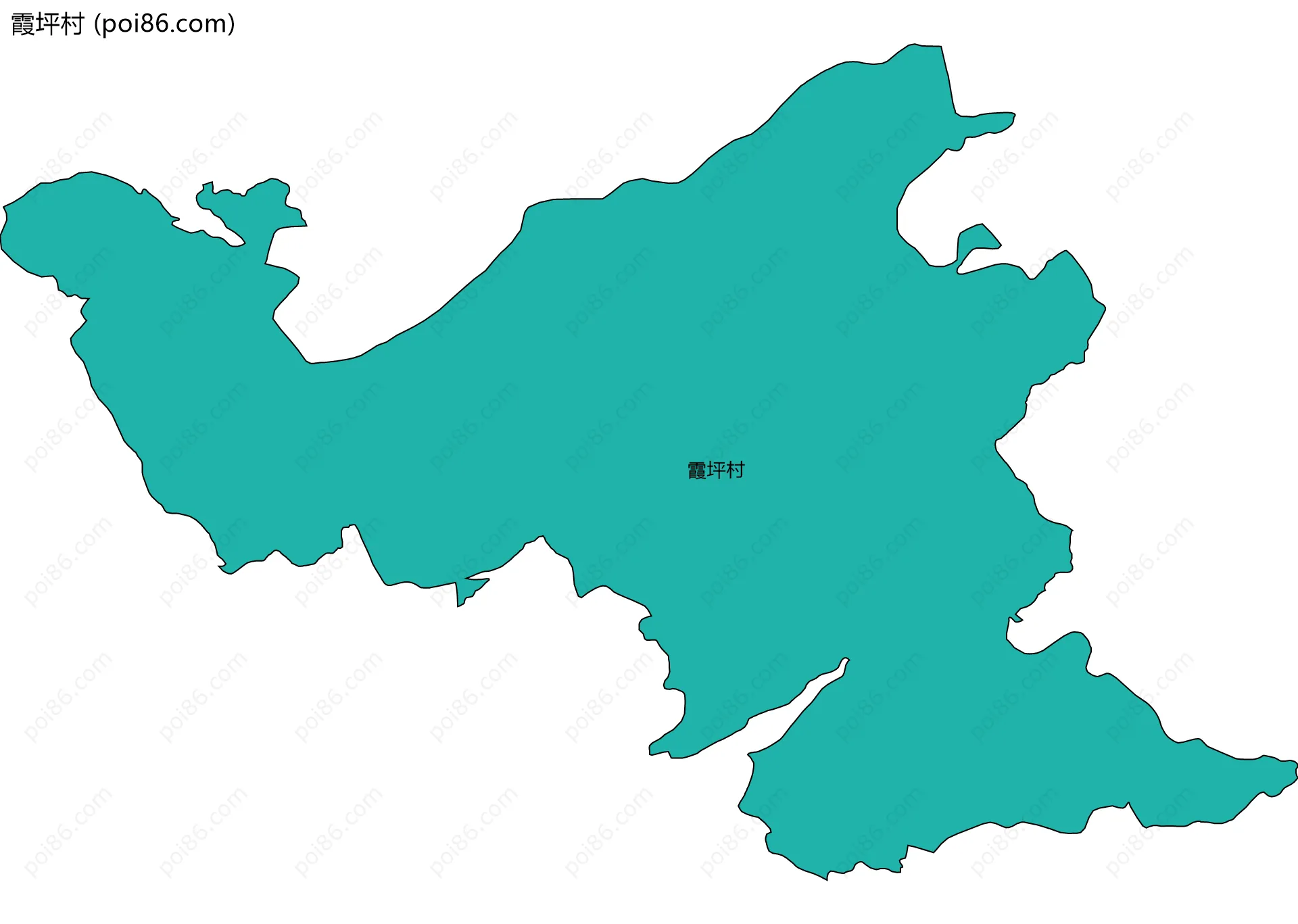 霞坪村边界地图