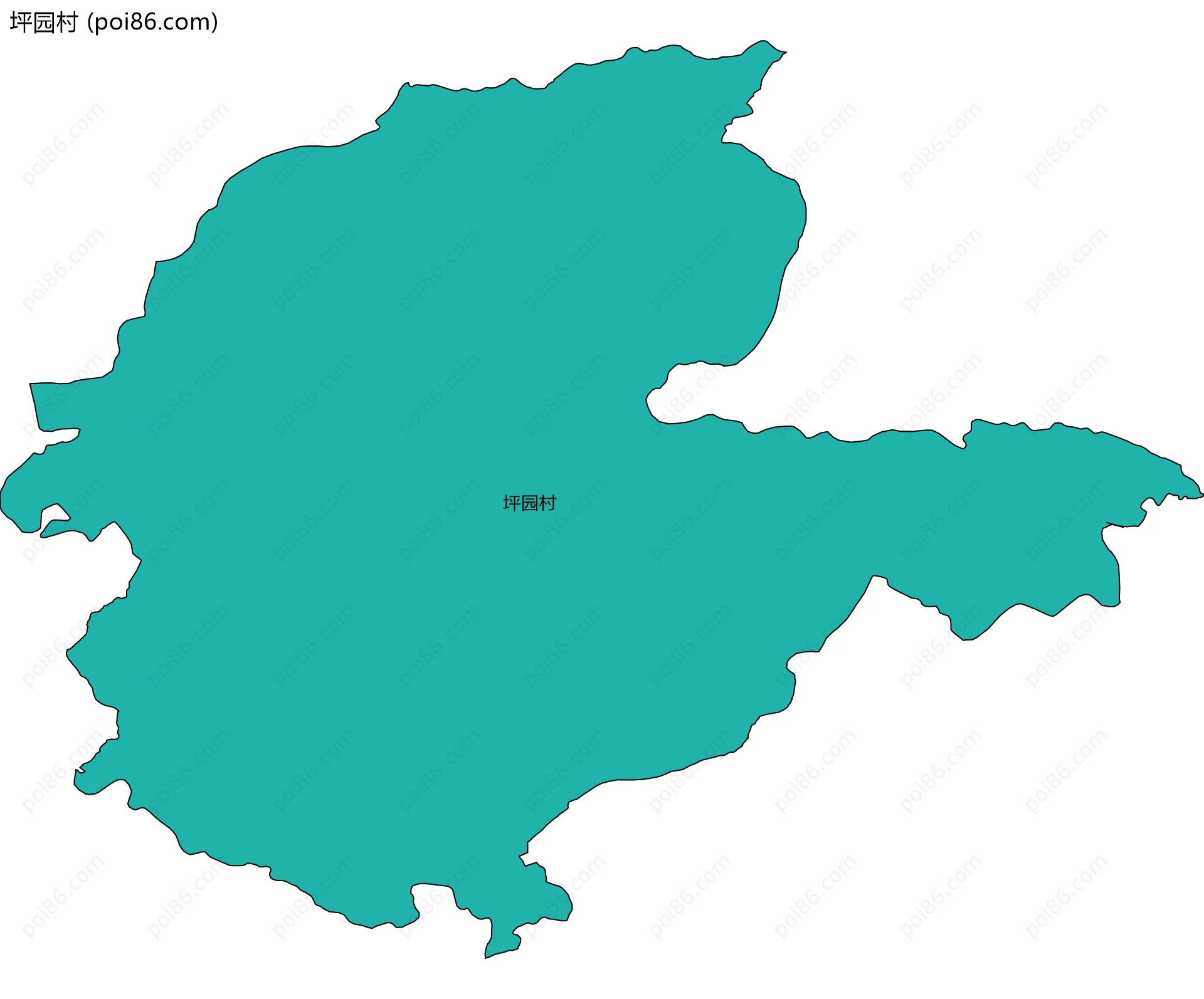 坪园村边界地图