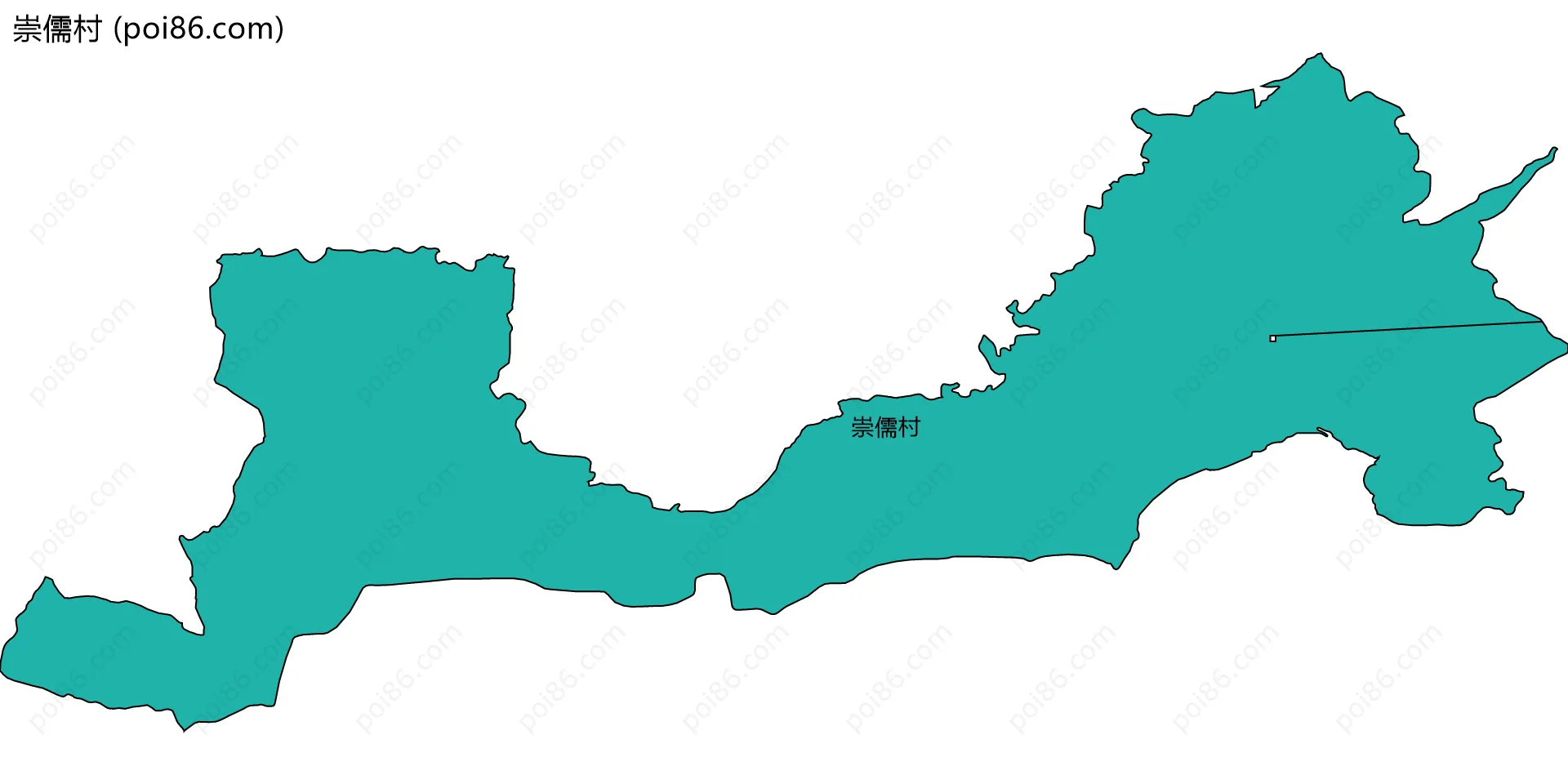 崇儒村边界地图