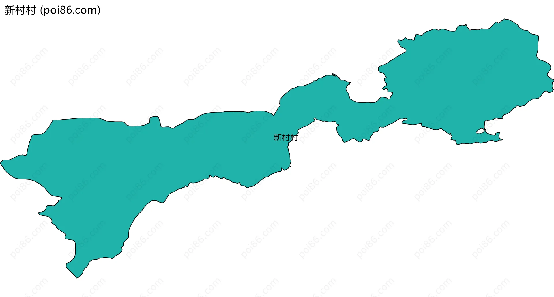 新村村边界地图