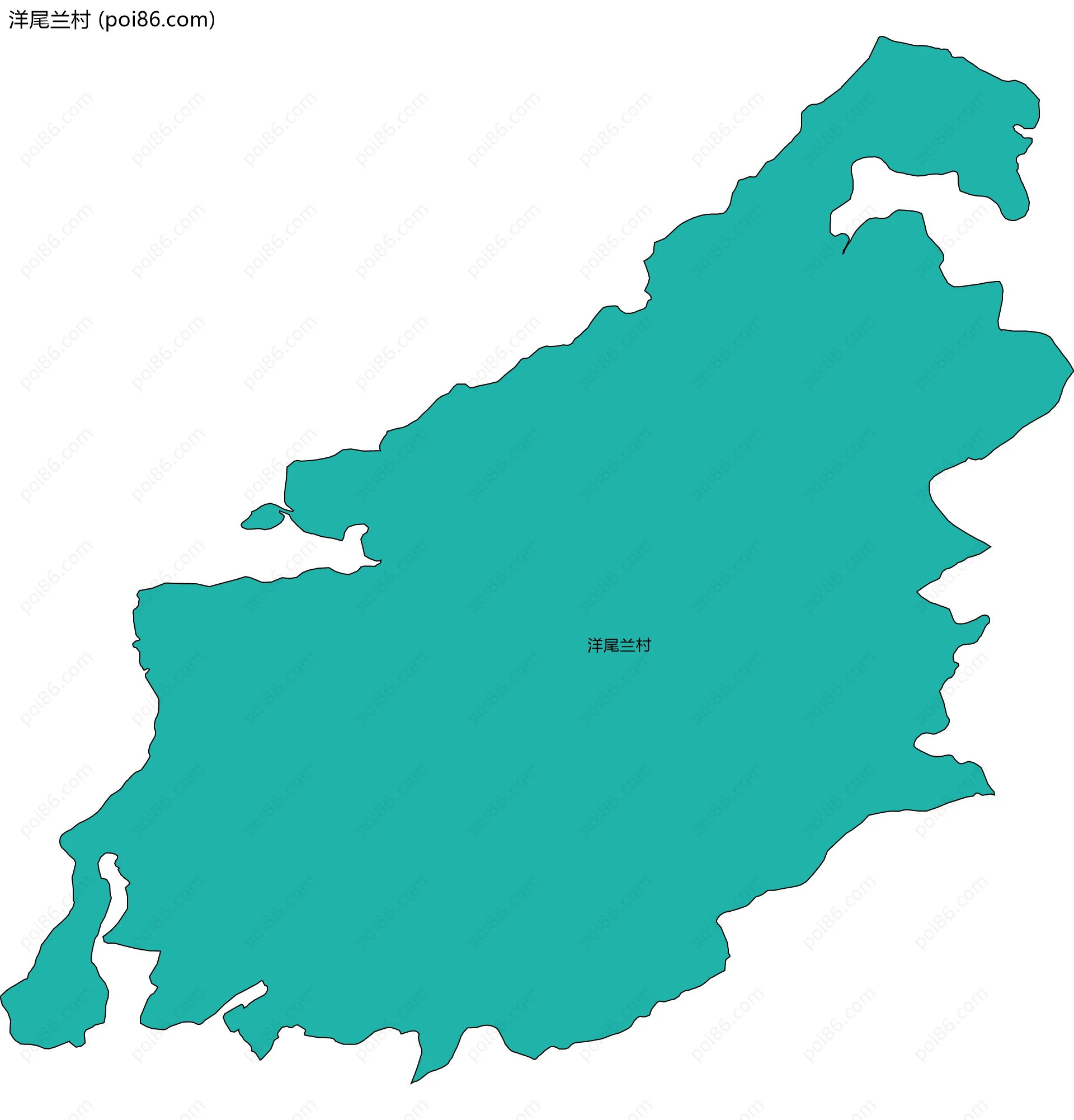 洋尾兰村边界地图
