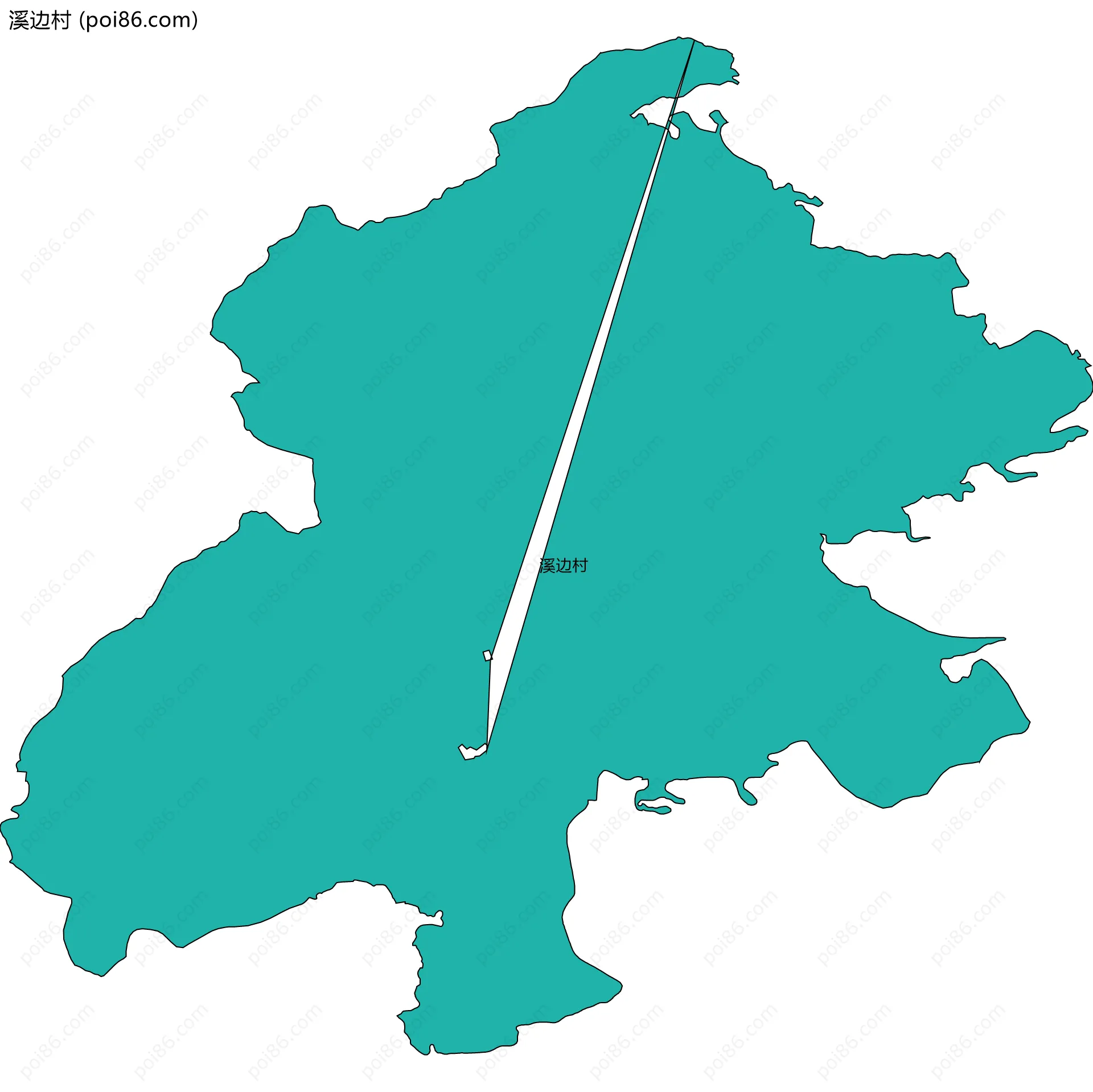 溪边村边界地图