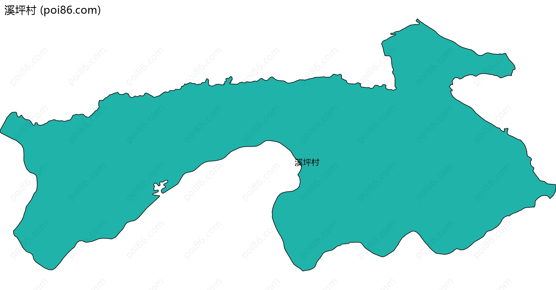 溪坪村边界地图