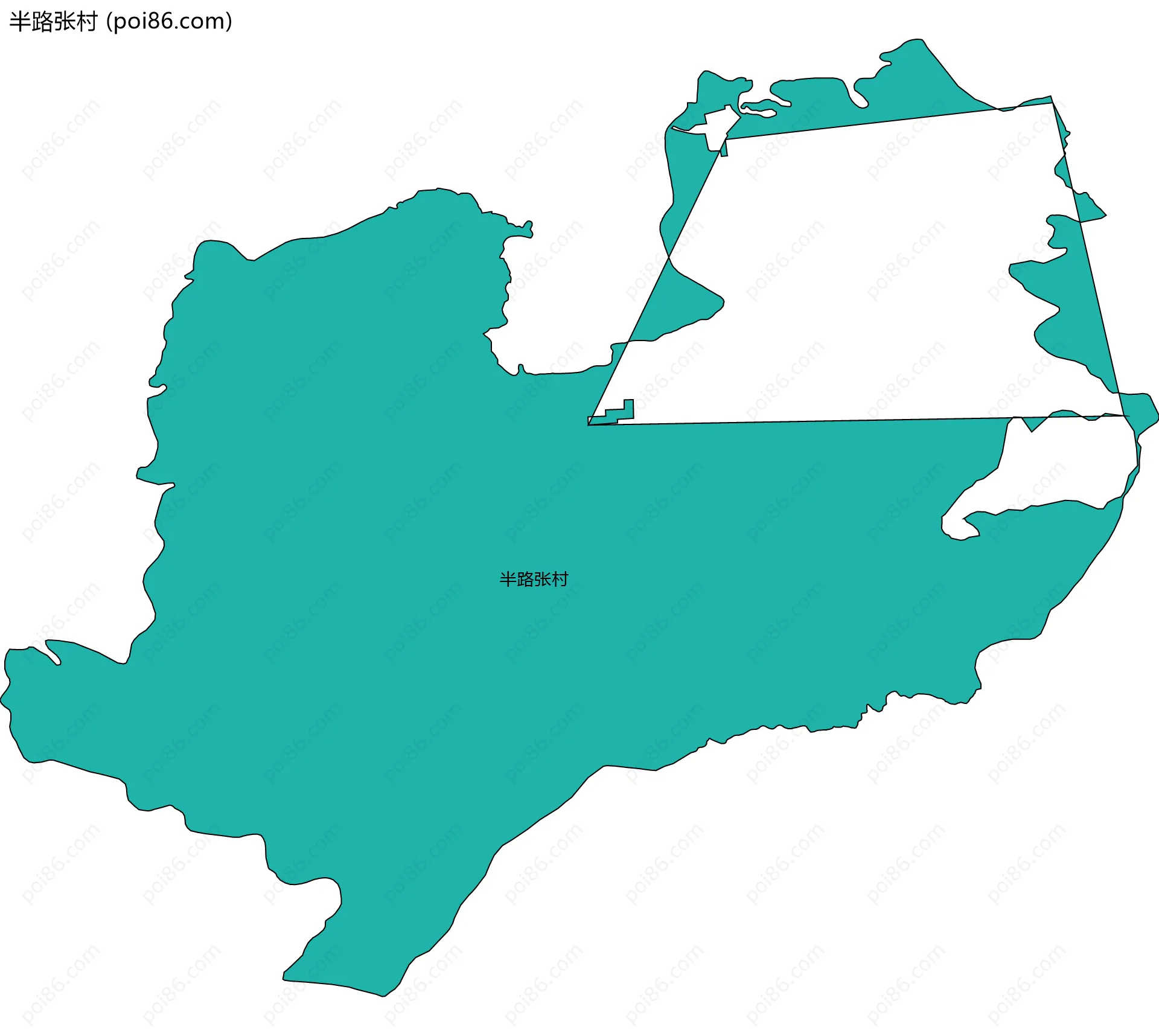 半路张村边界地图
