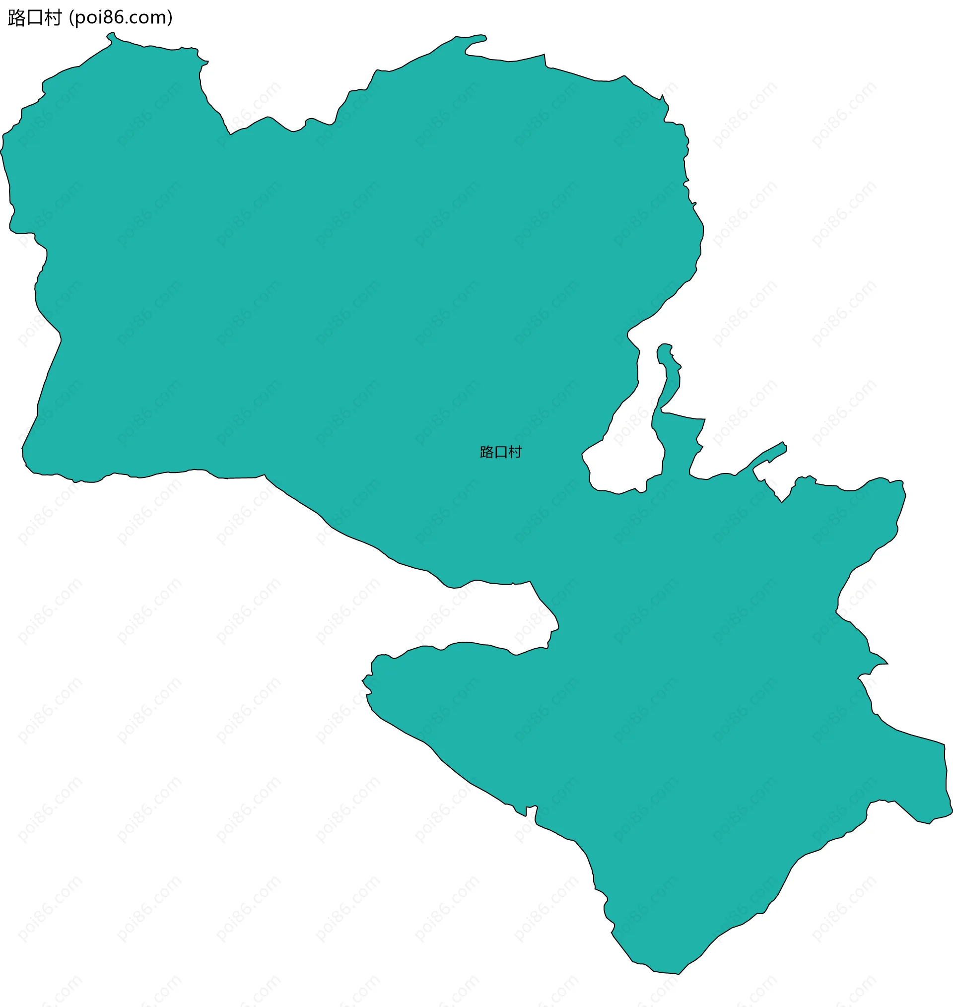 路口村边界地图