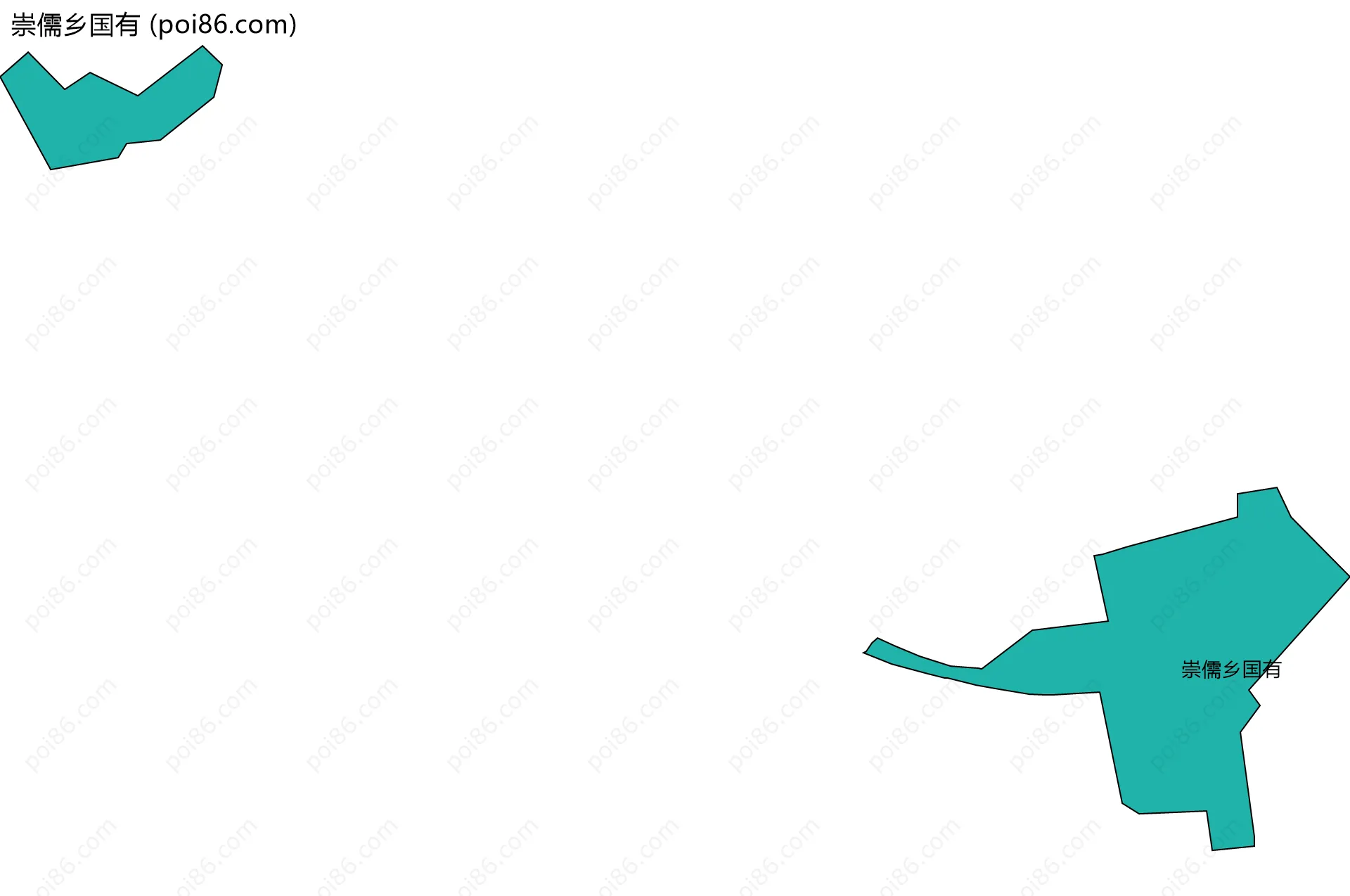 崇儒乡国有边界地图