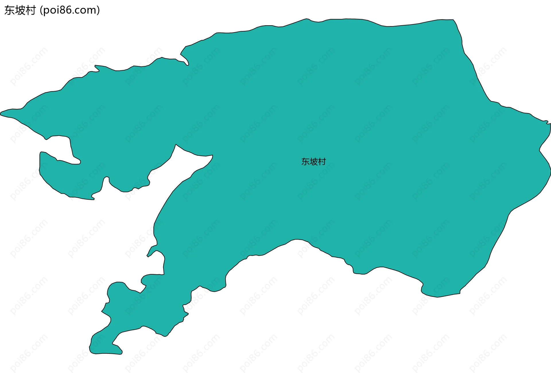 东坡村边界地图