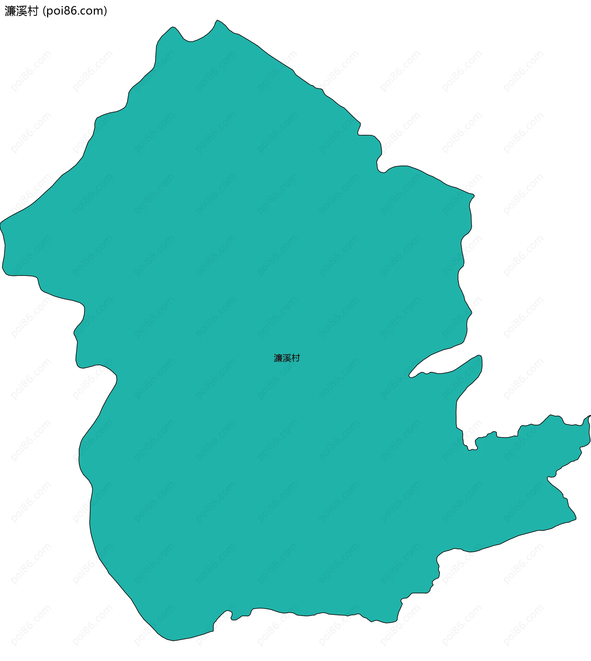 濂溪村边界地图