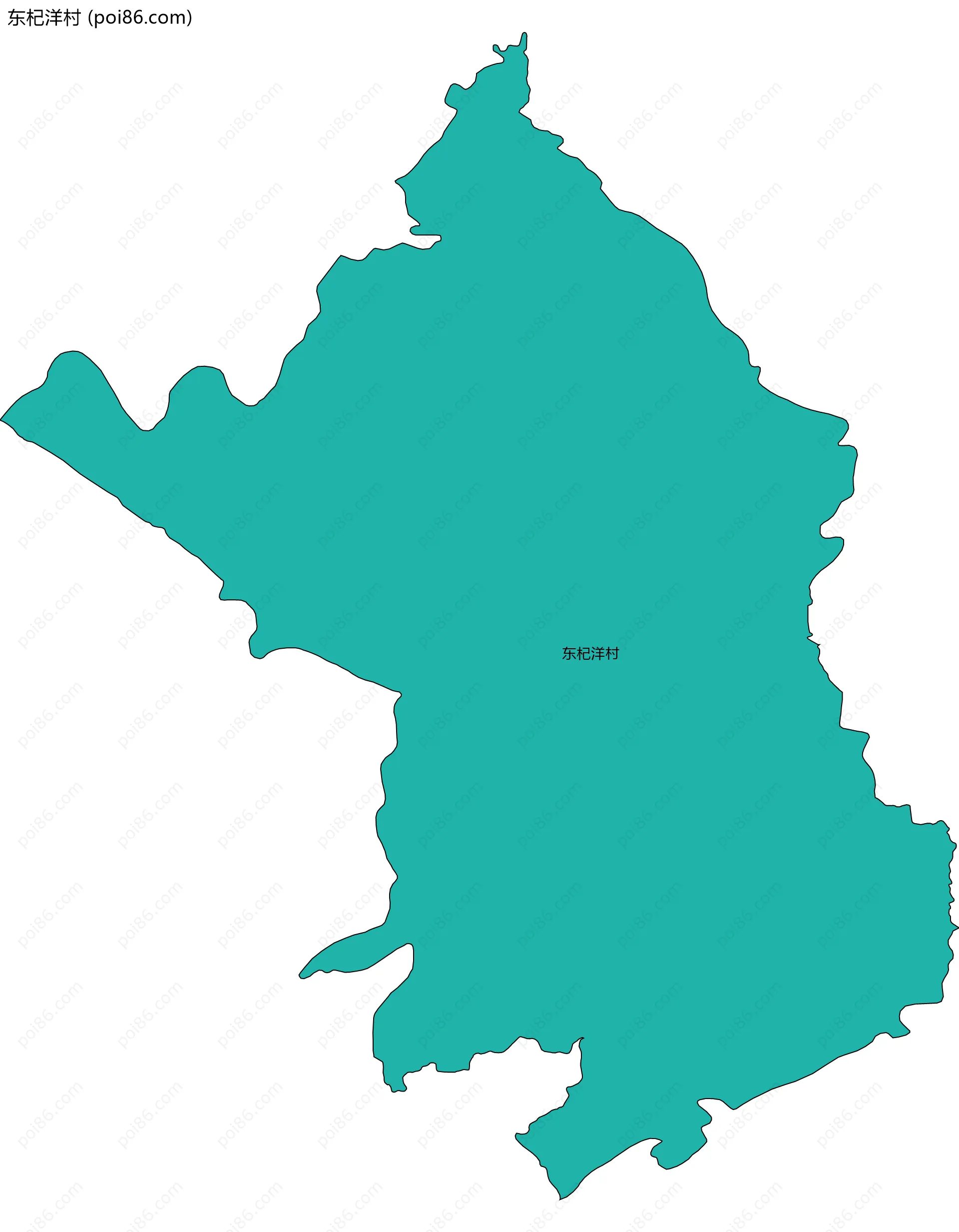 东杞洋村边界地图