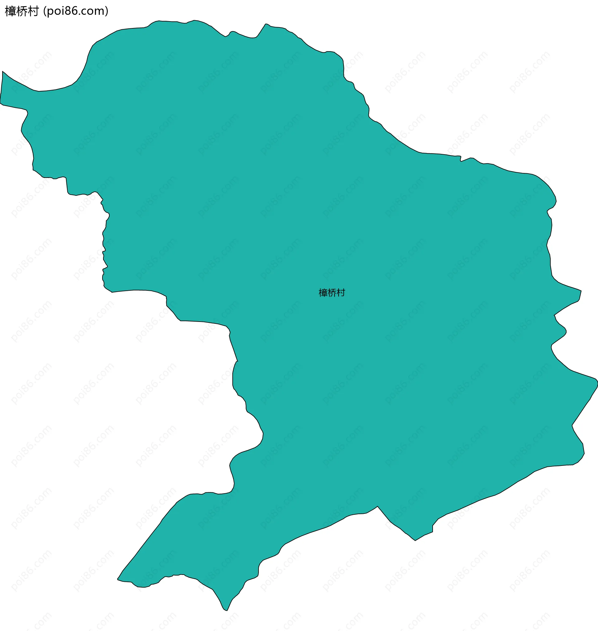 樟桥村边界地图