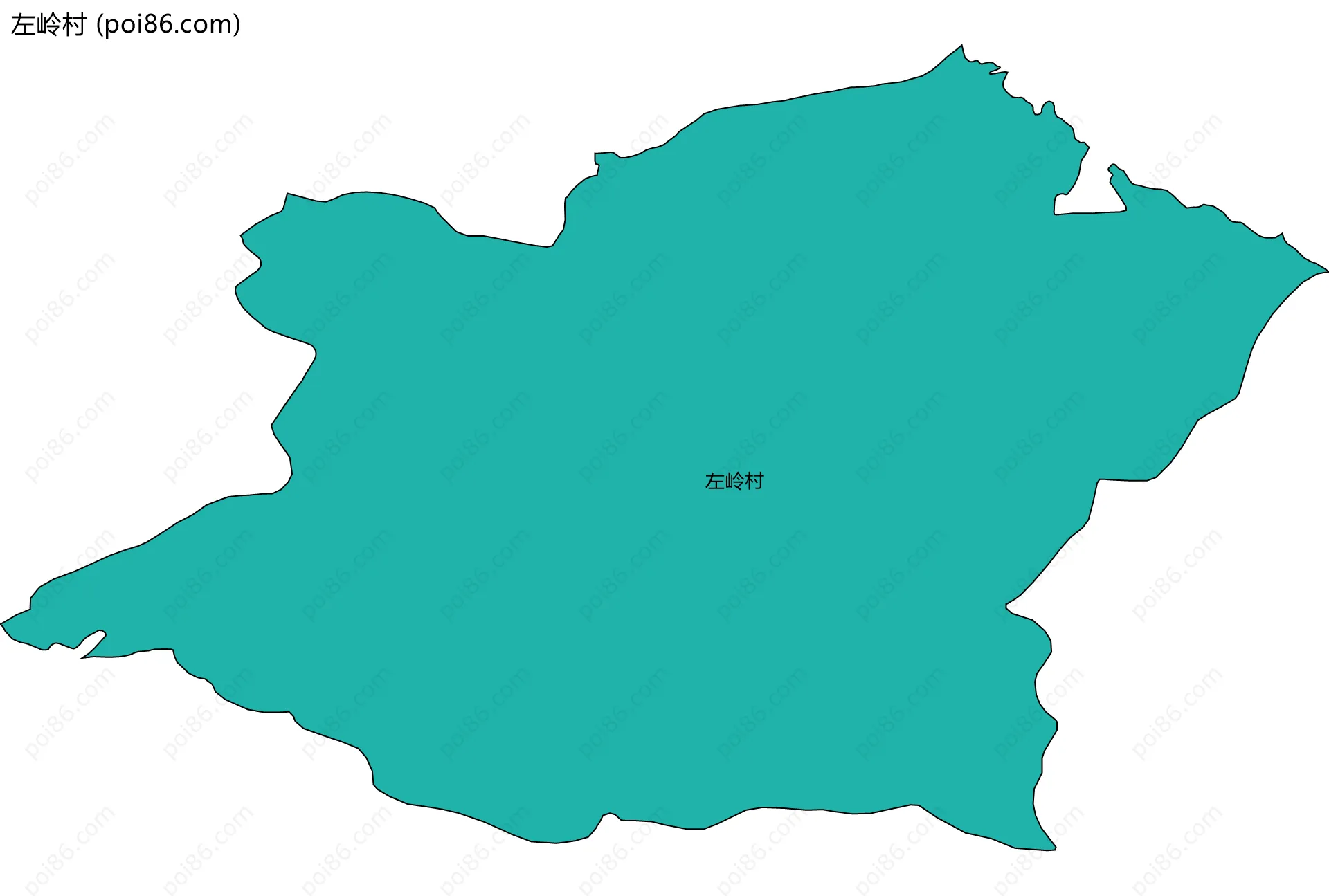 左岭村边界地图