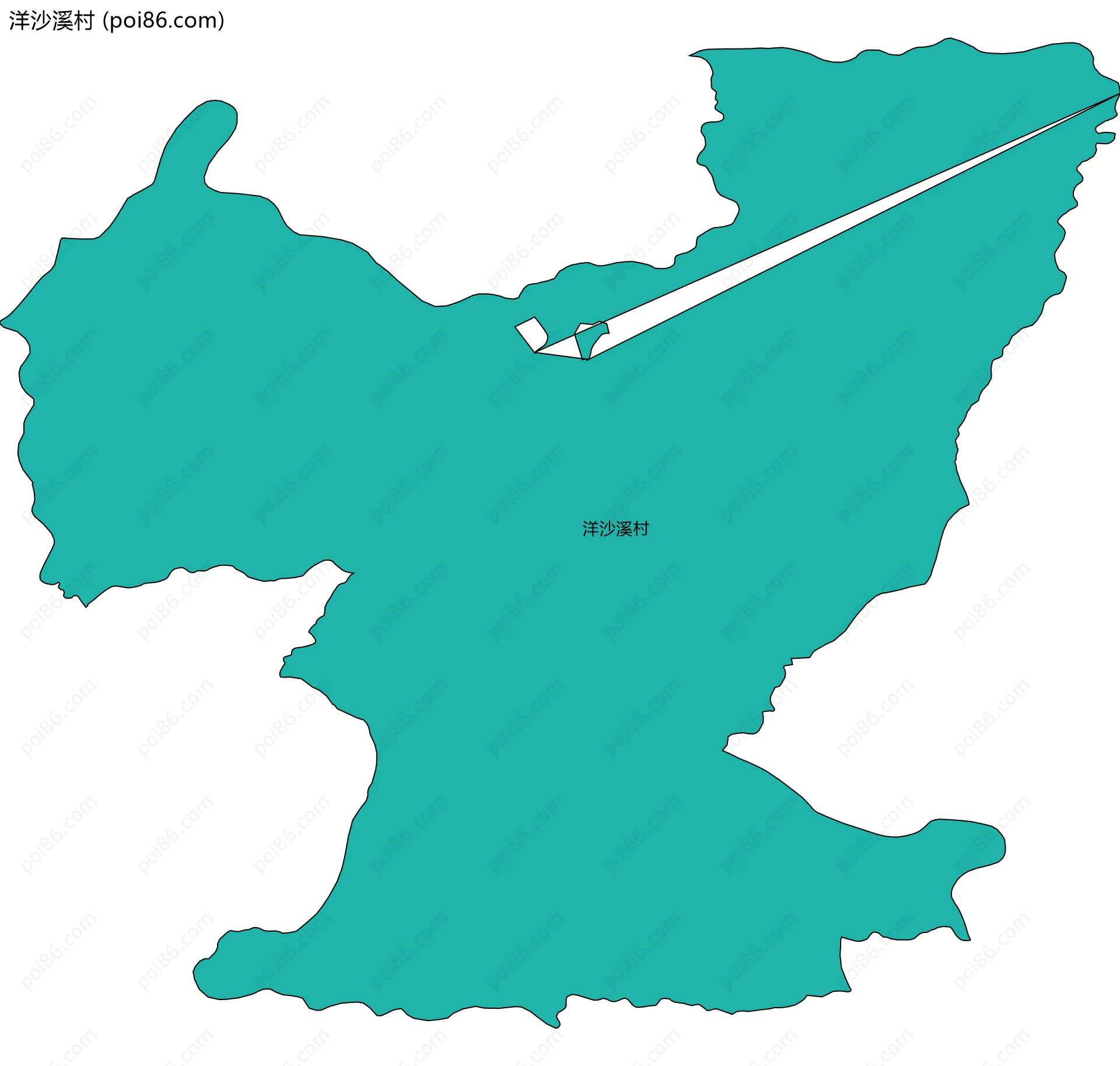 洋沙溪村边界地图