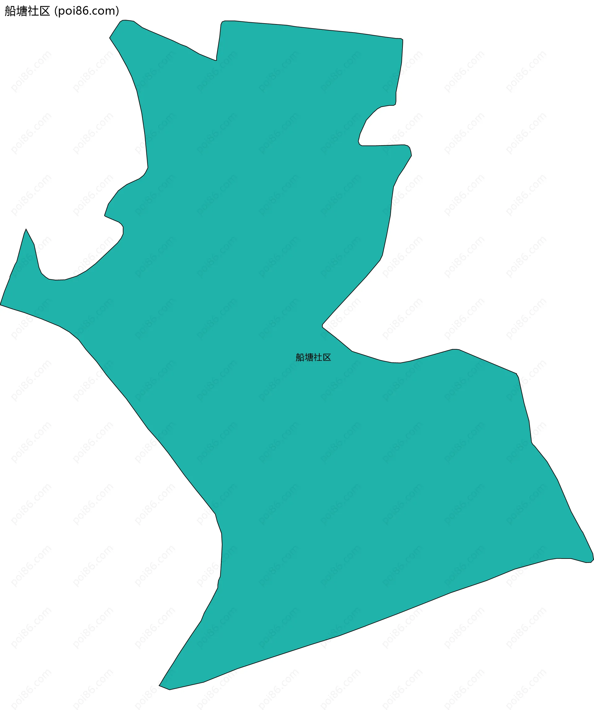 船塘社区边界地图