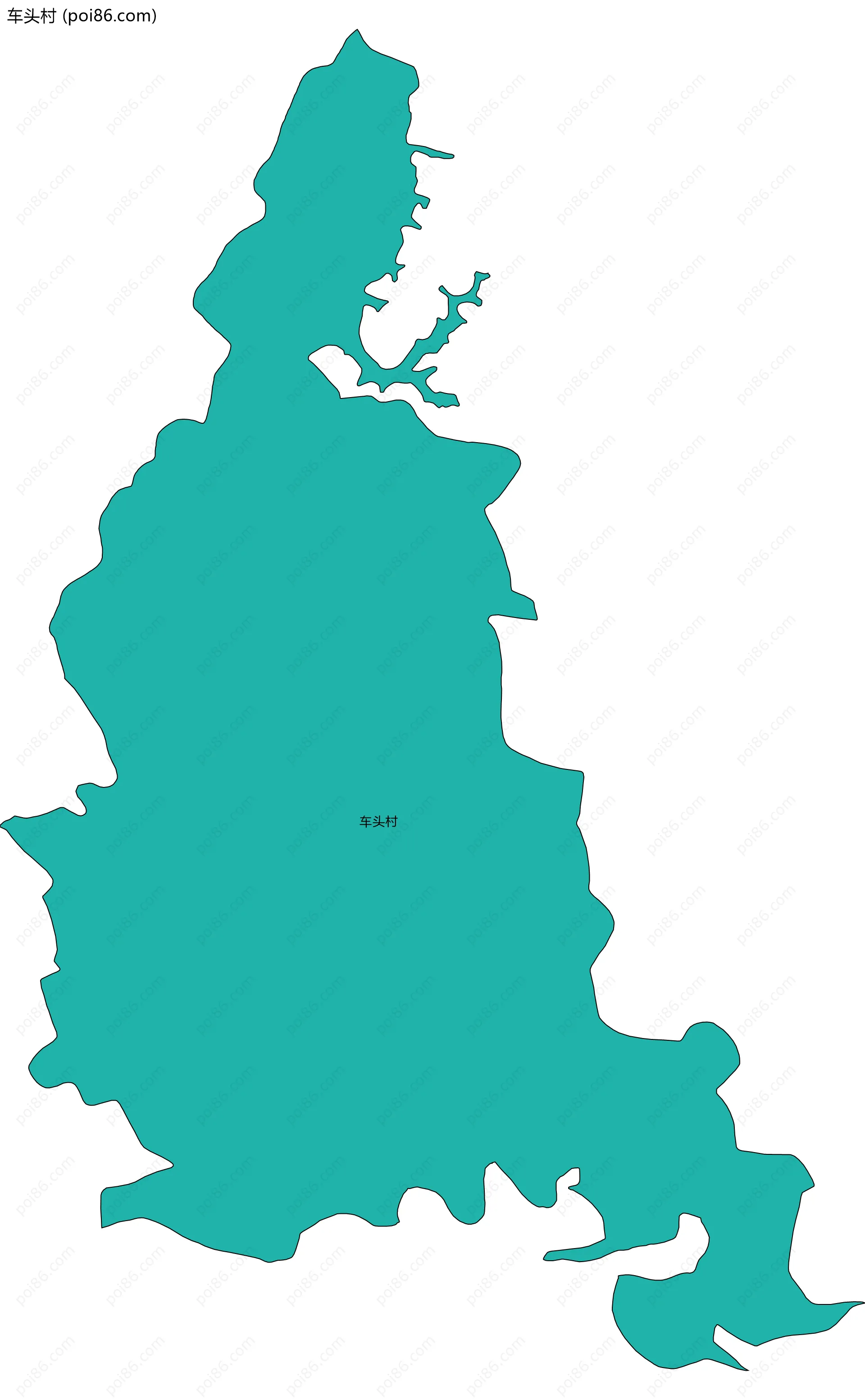 车头村边界地图