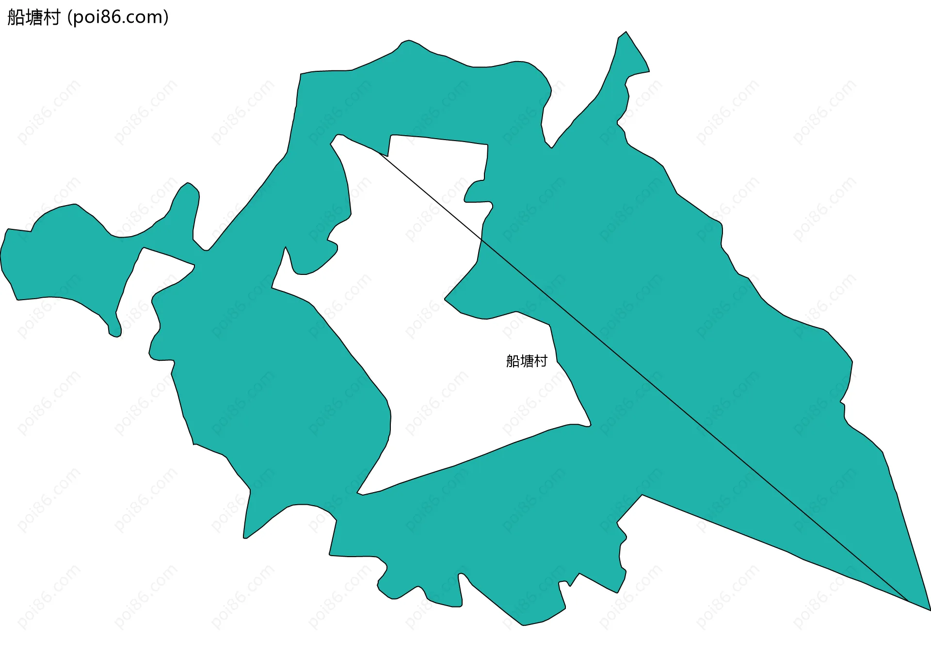 船塘村边界地图