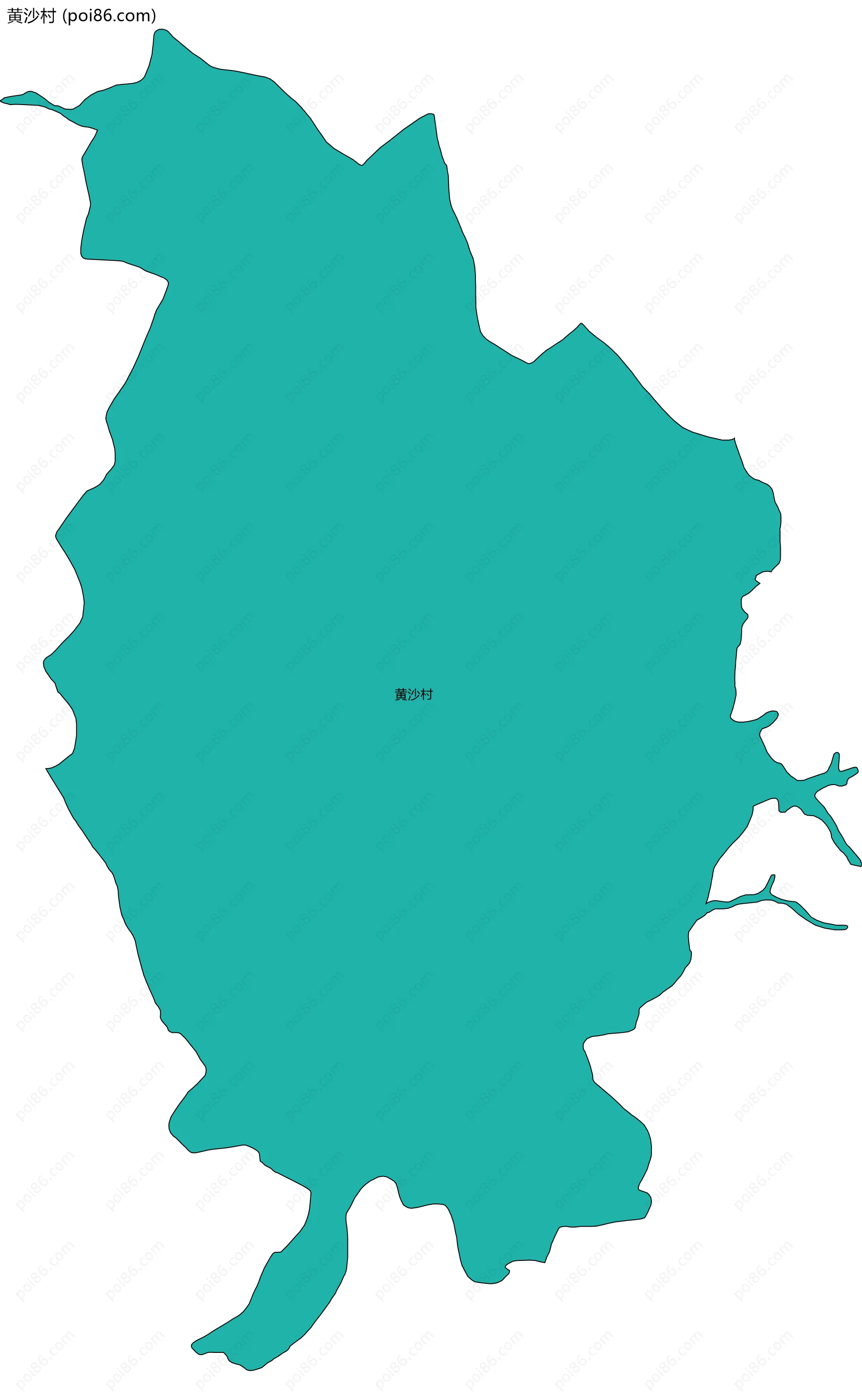 黄沙村边界地图