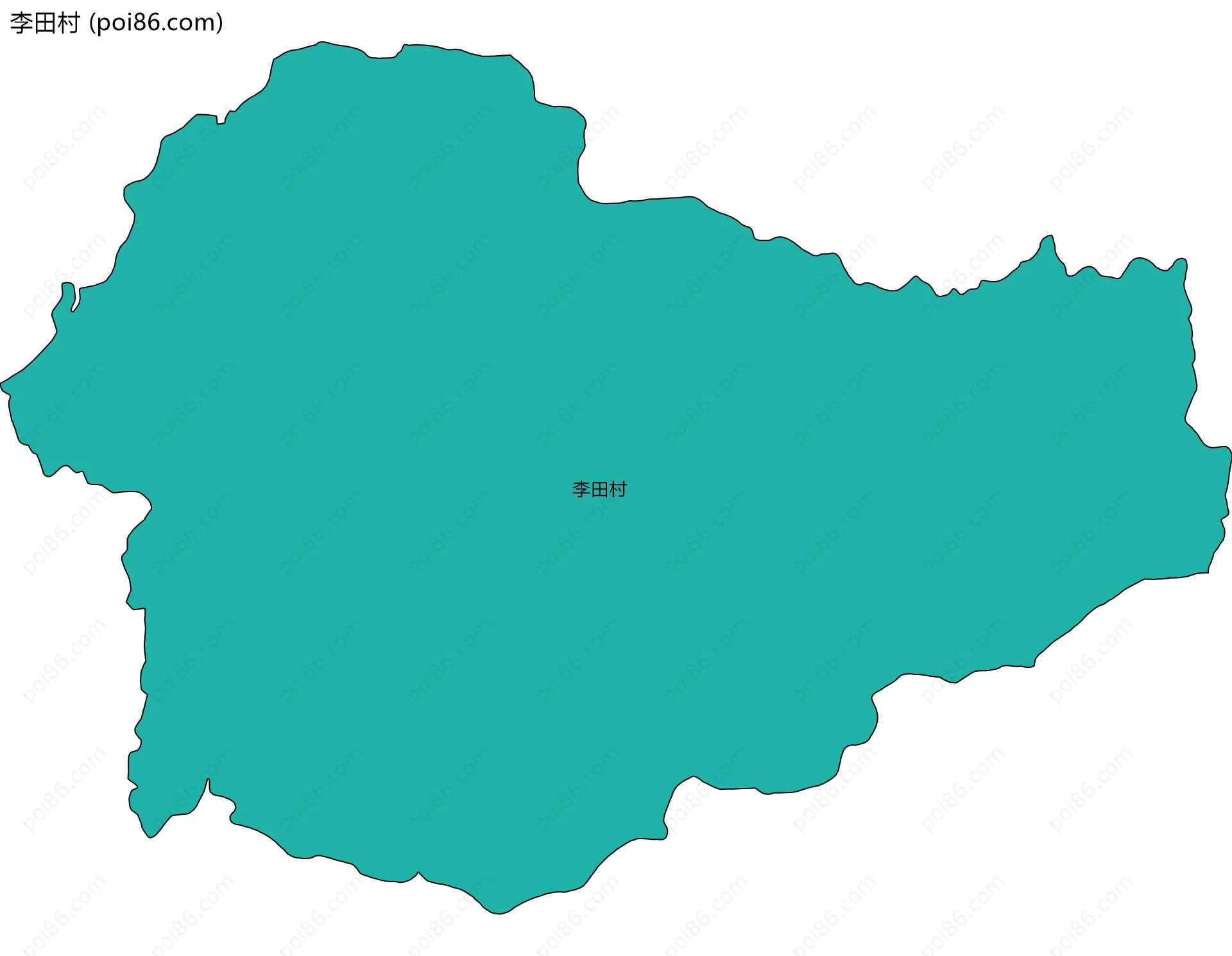 李田村边界地图