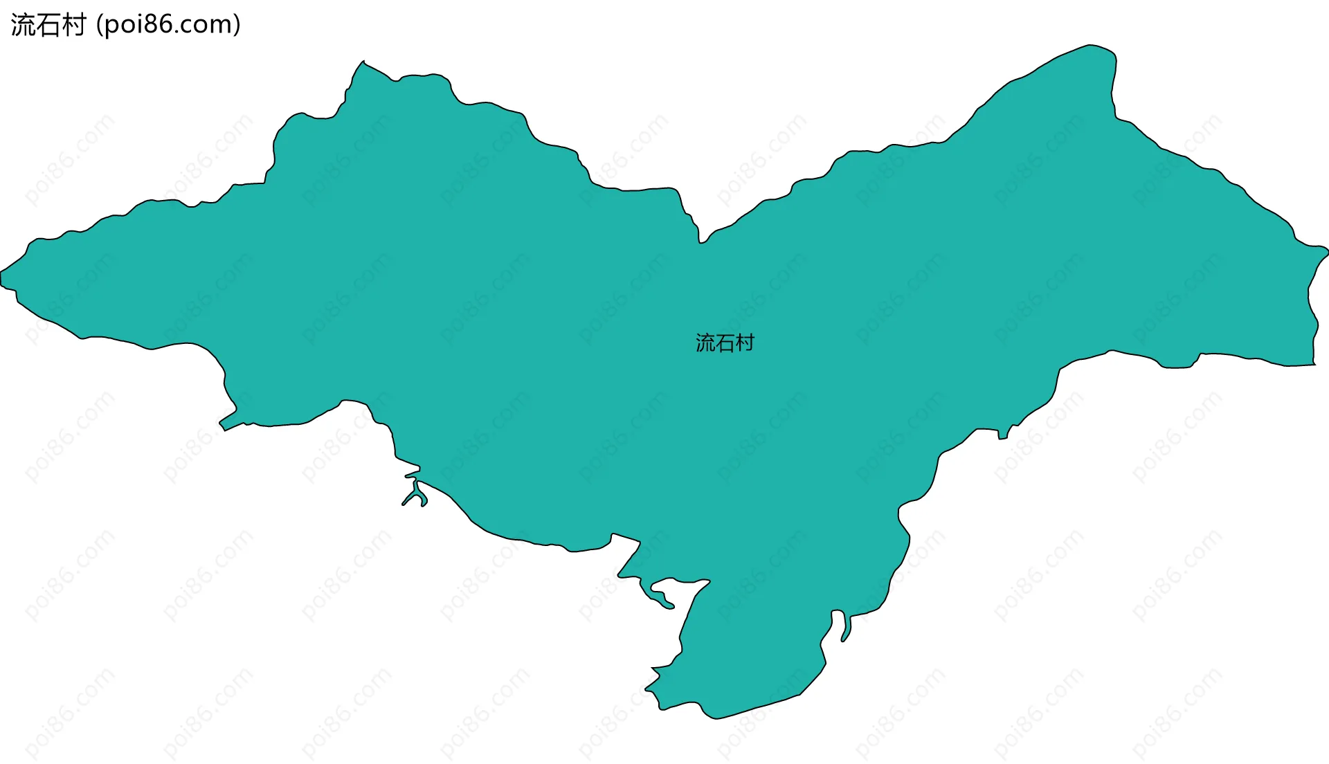 流石村边界地图