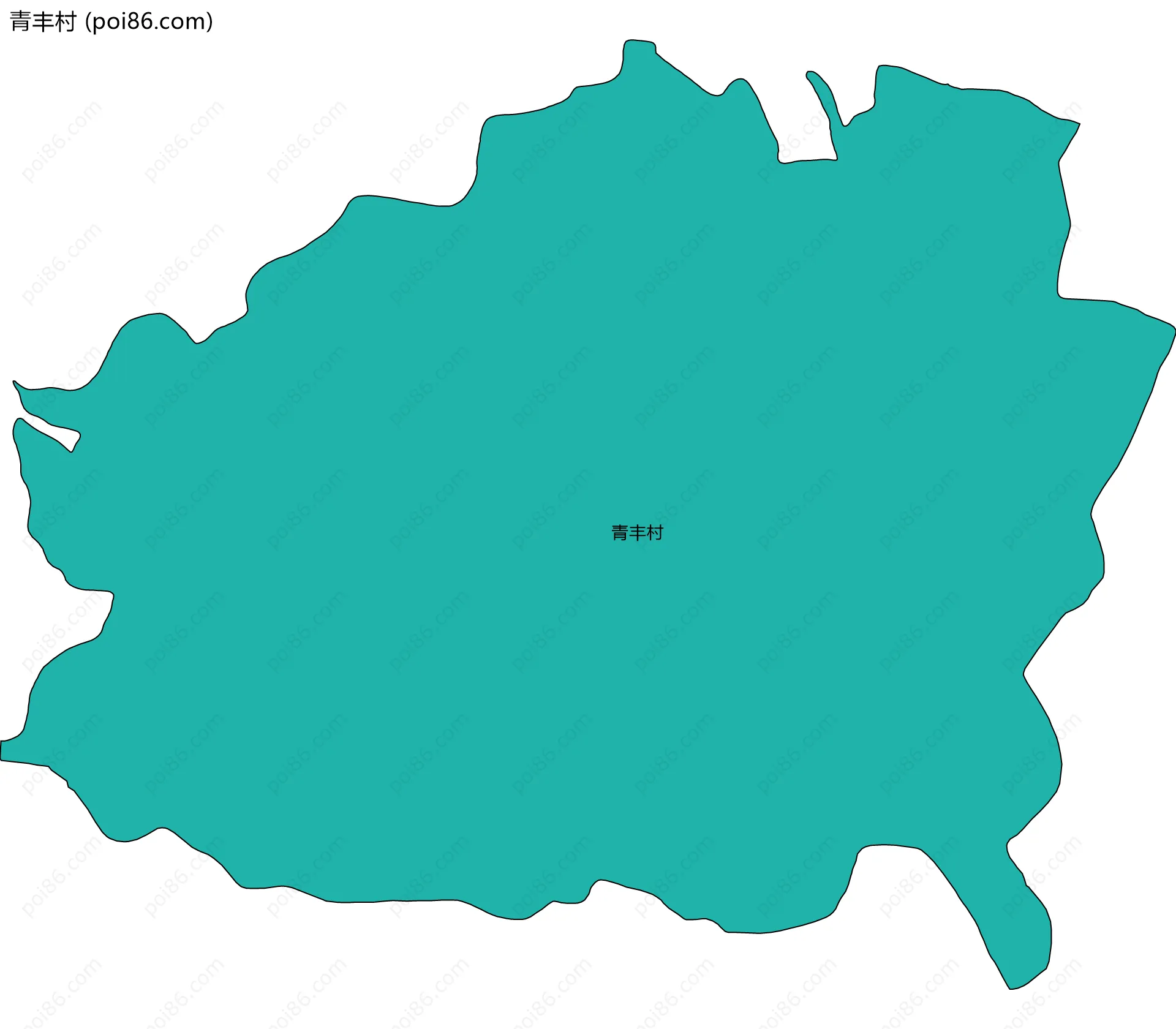 青丰村边界地图