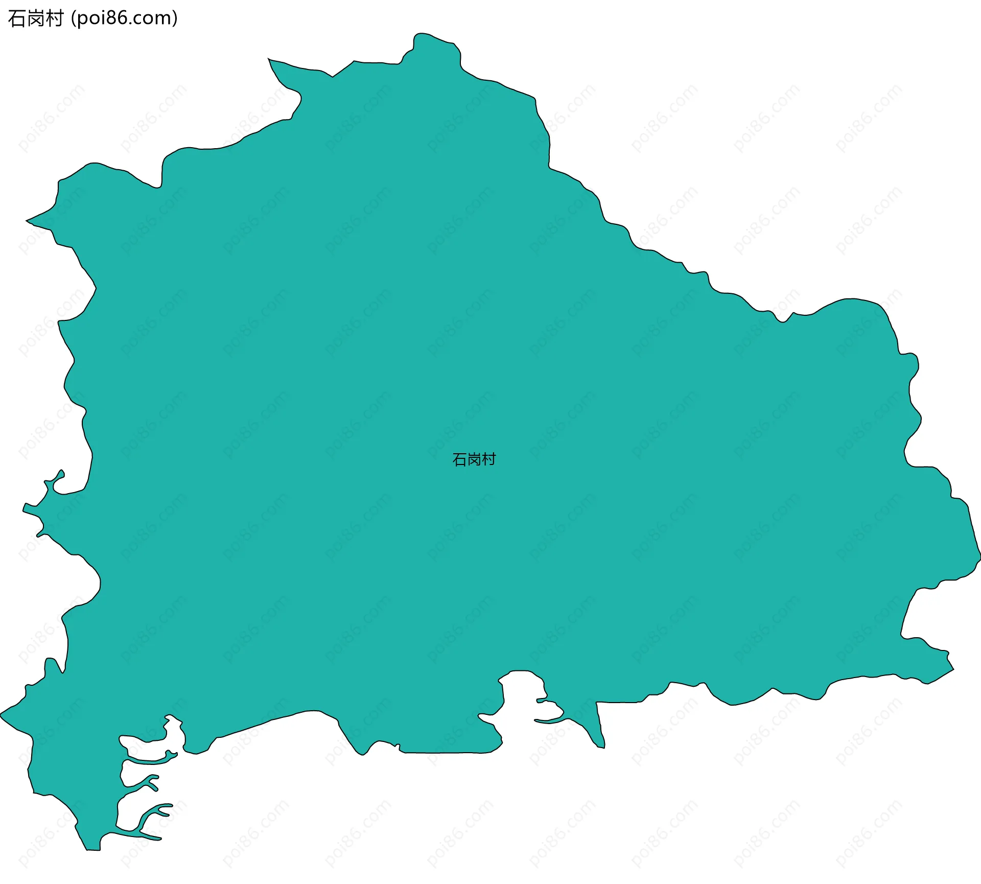 石岗村边界地图