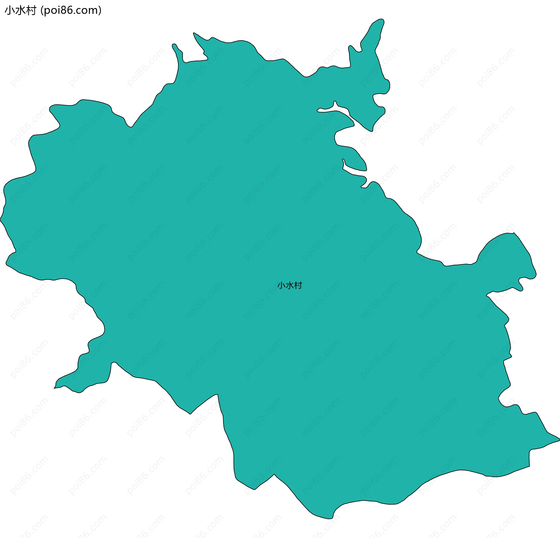小水村边界地图