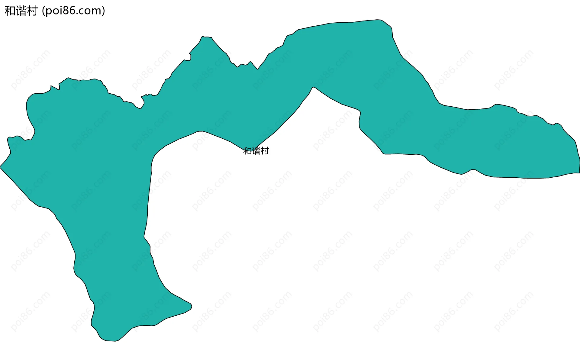 和谐村边界地图