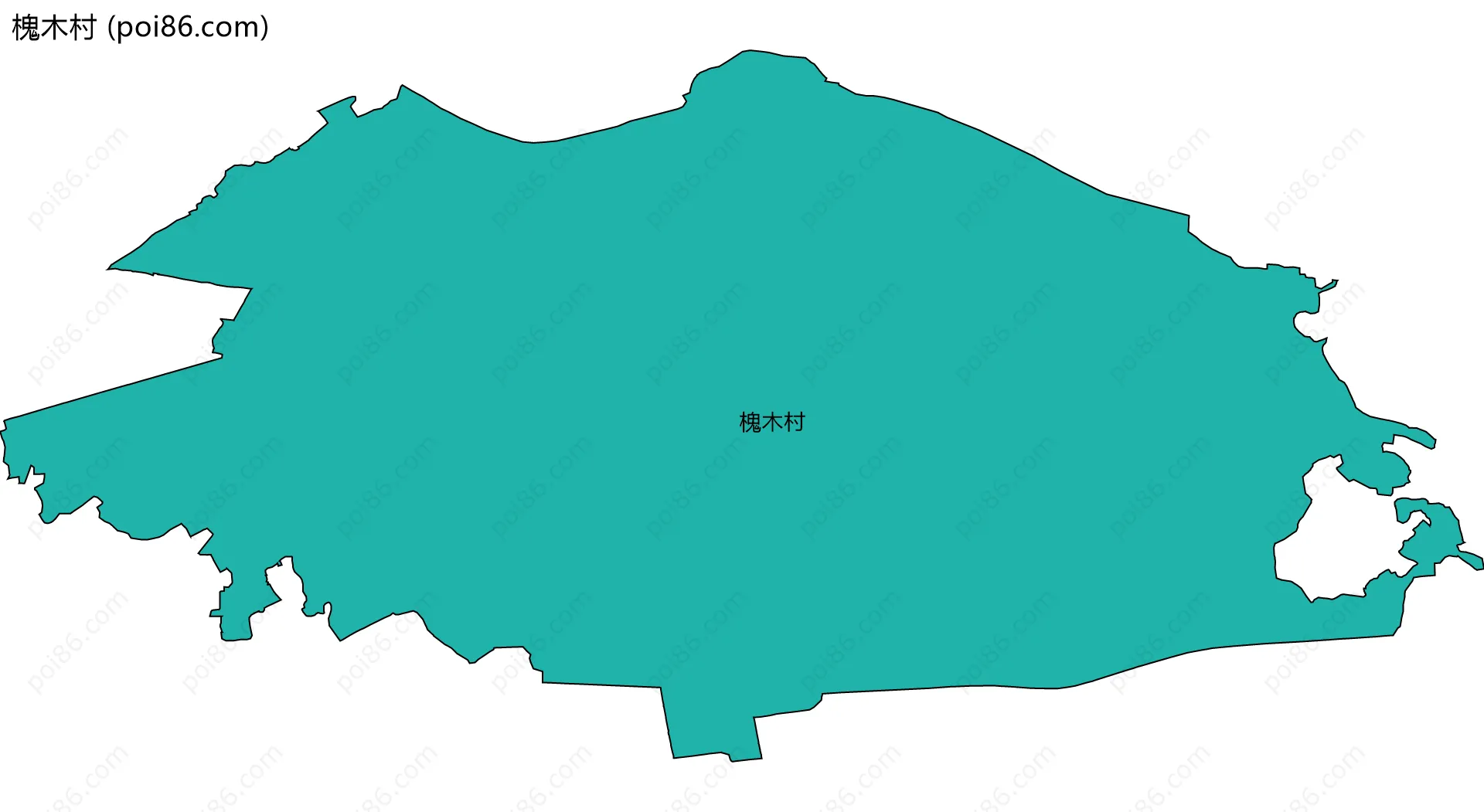 槐木村边界地图