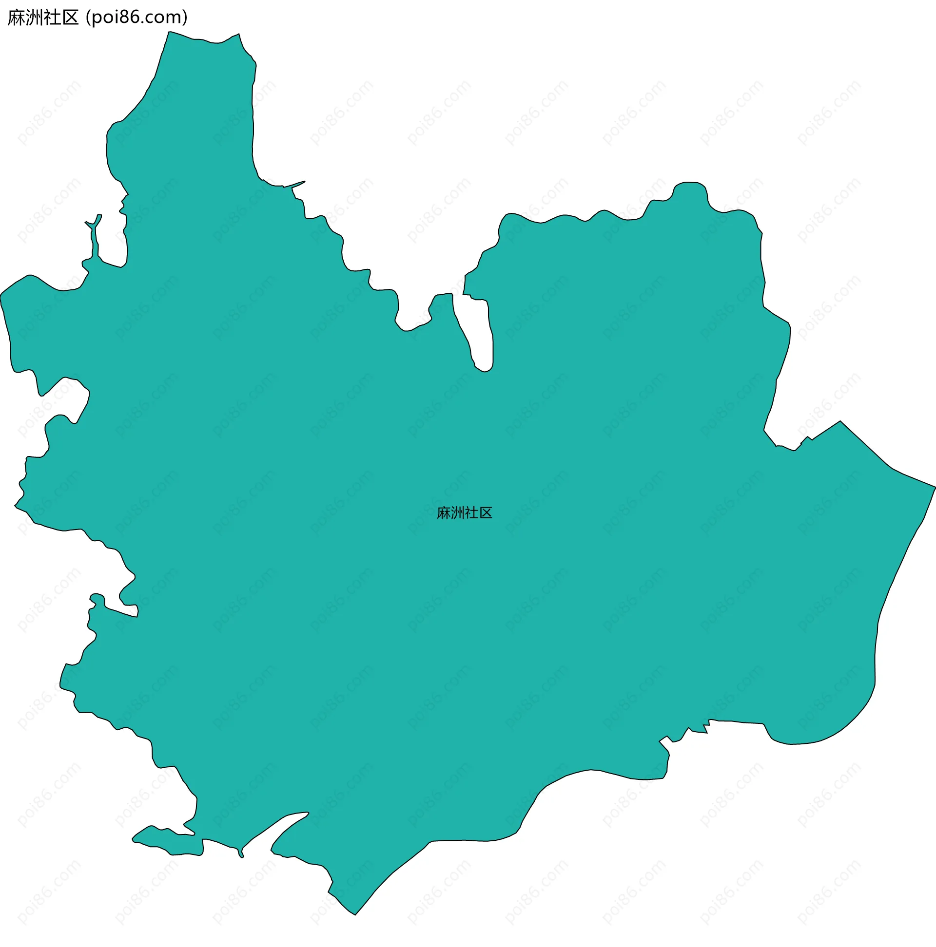 麻洲社区边界地图