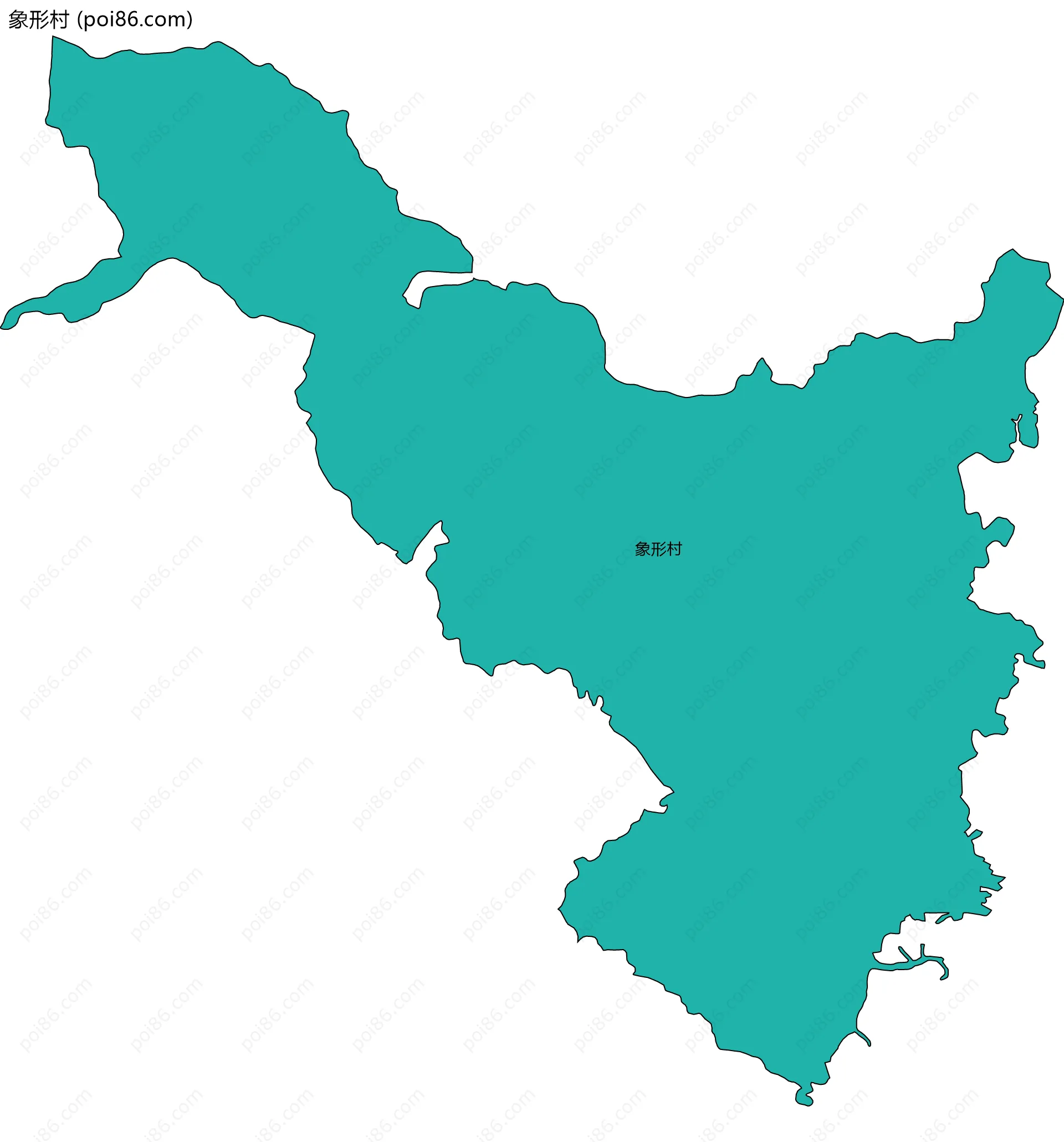 象形村边界地图