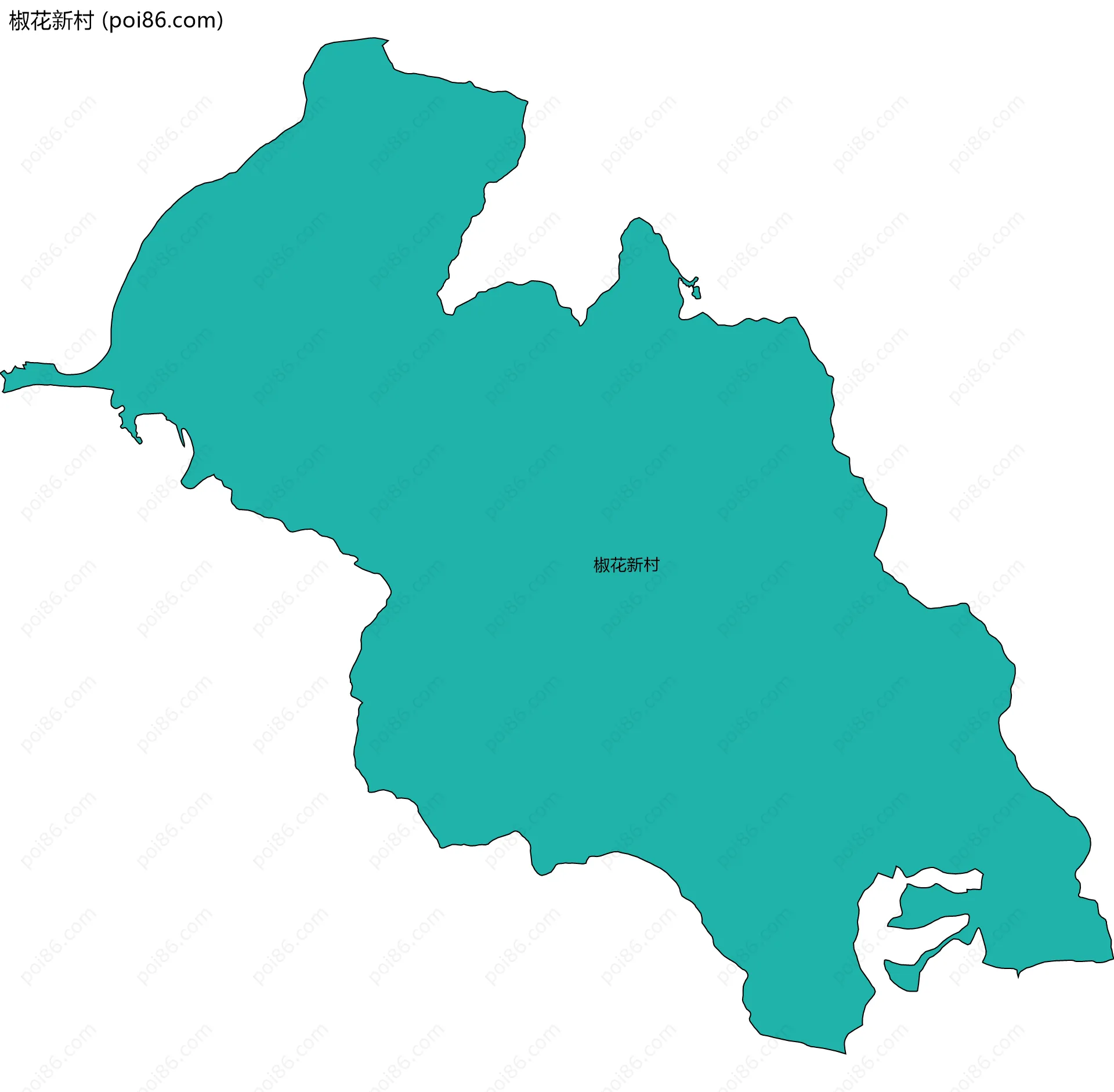 椒花新村边界地图