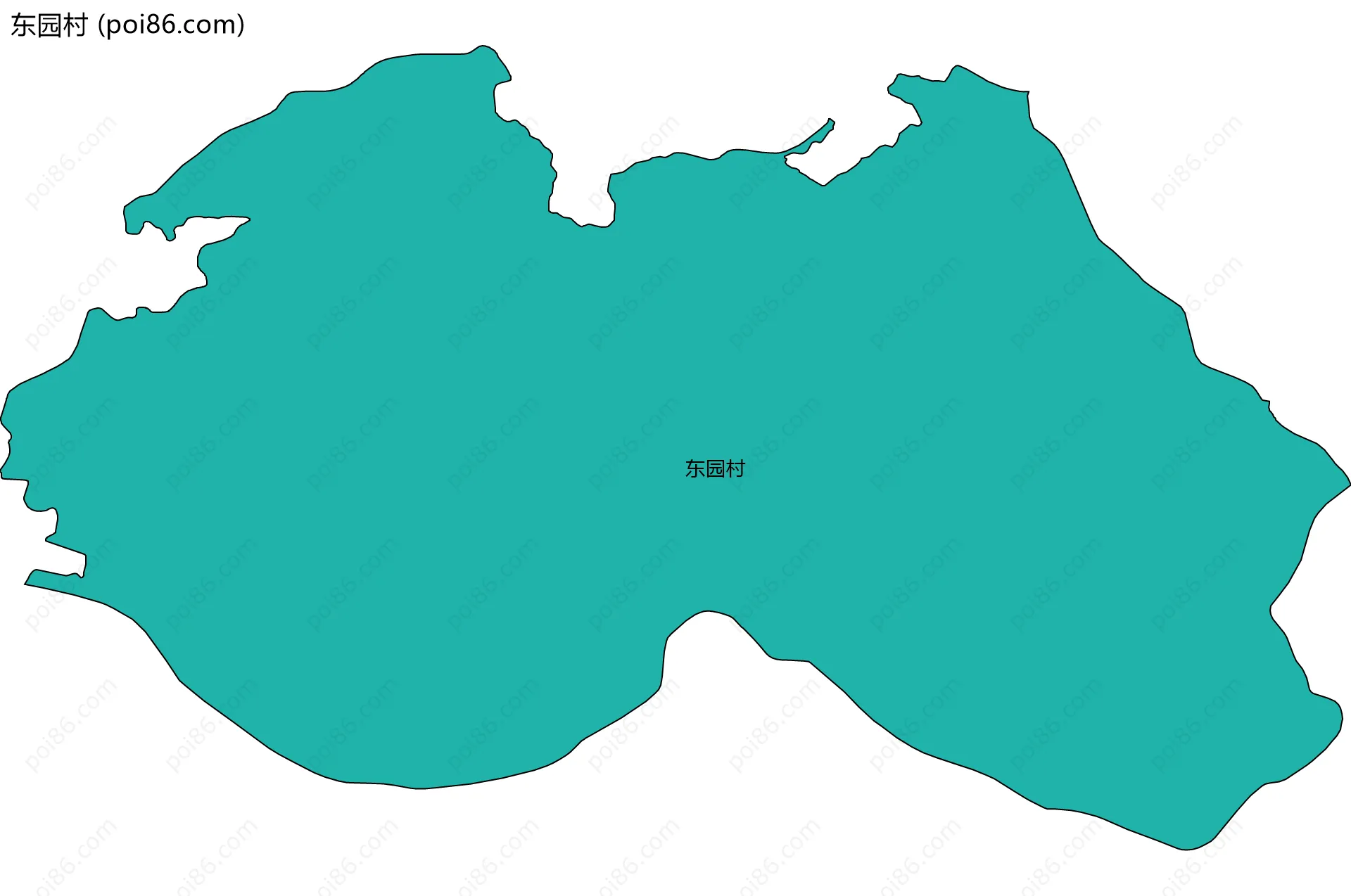 东园村边界地图