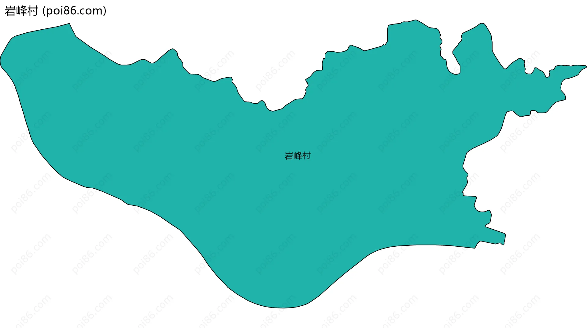 岩峰村边界地图