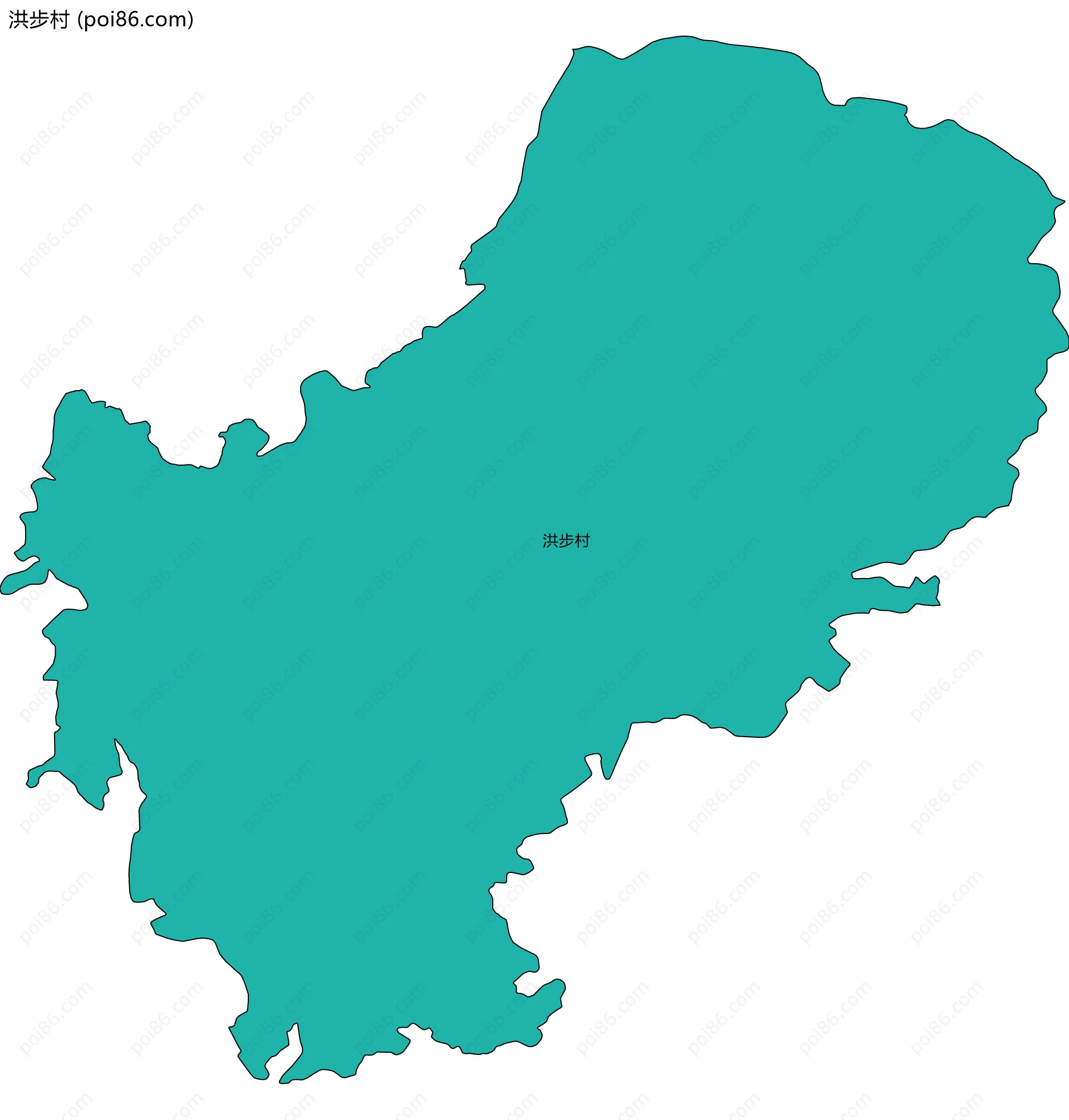 洪步村边界地图