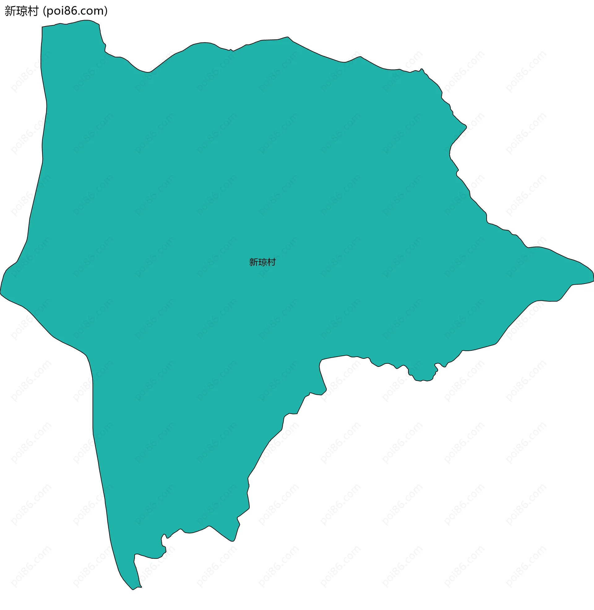 新琼村边界地图