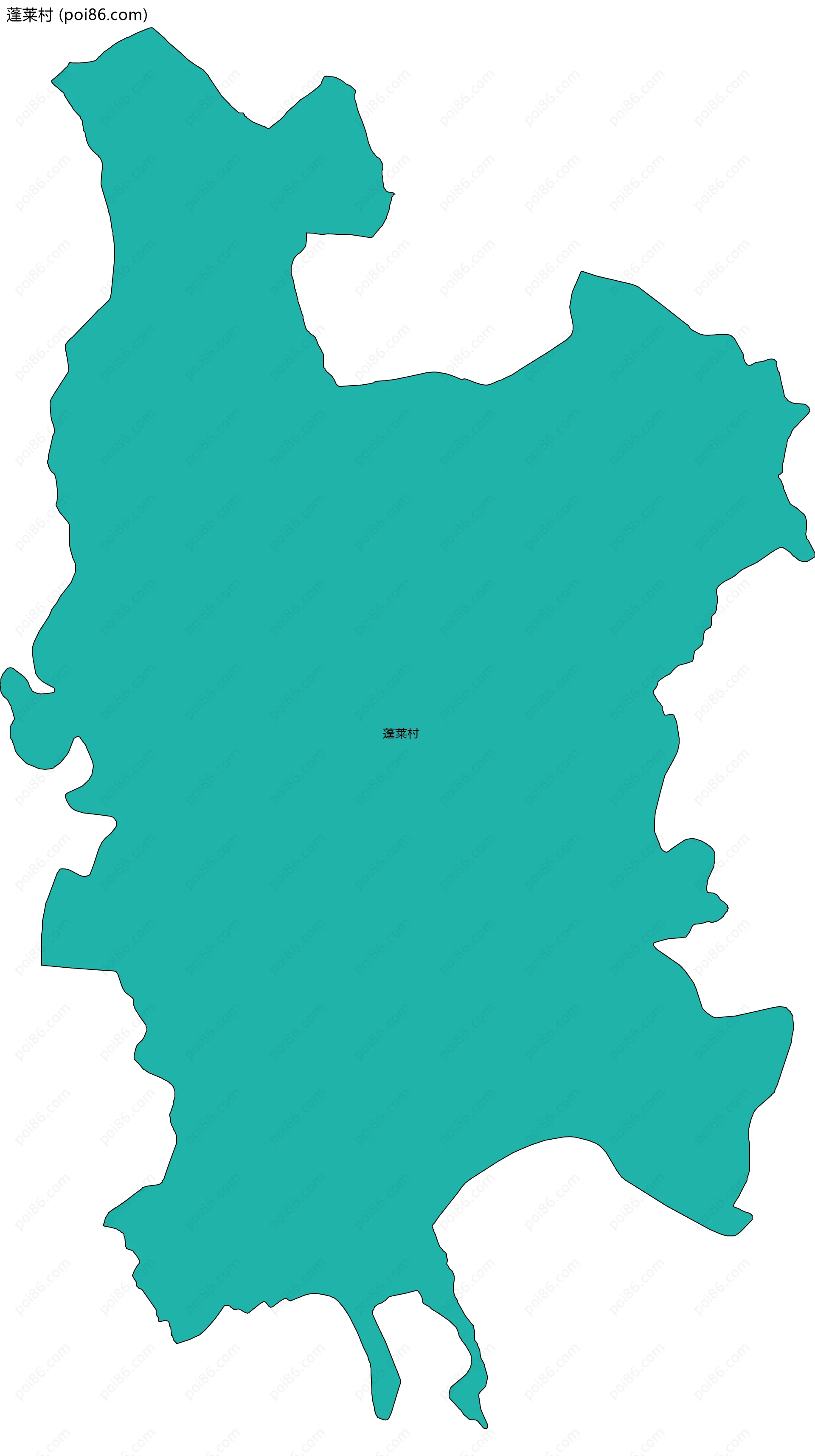 蓬莱村边界地图