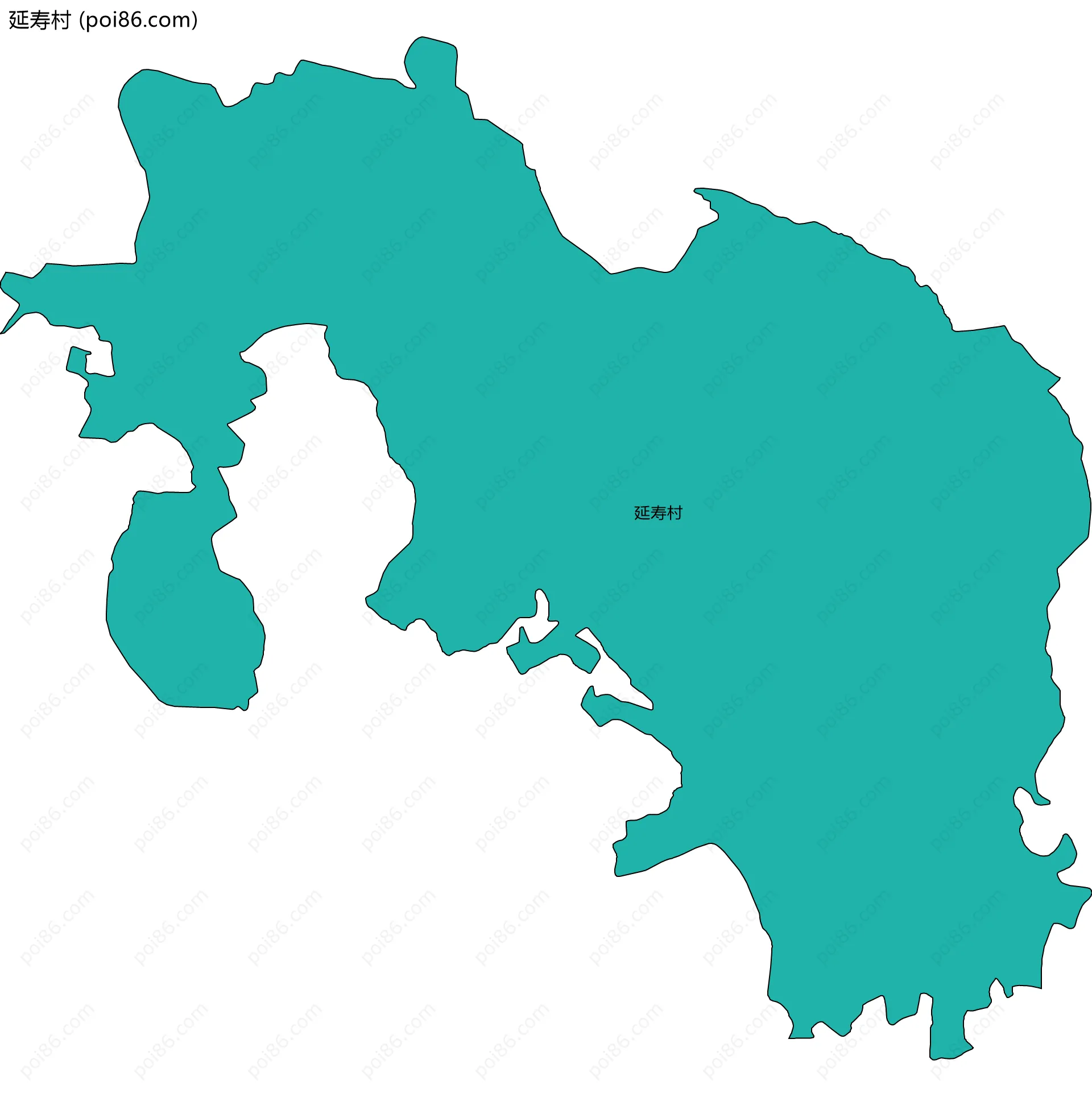 延寿村边界地图