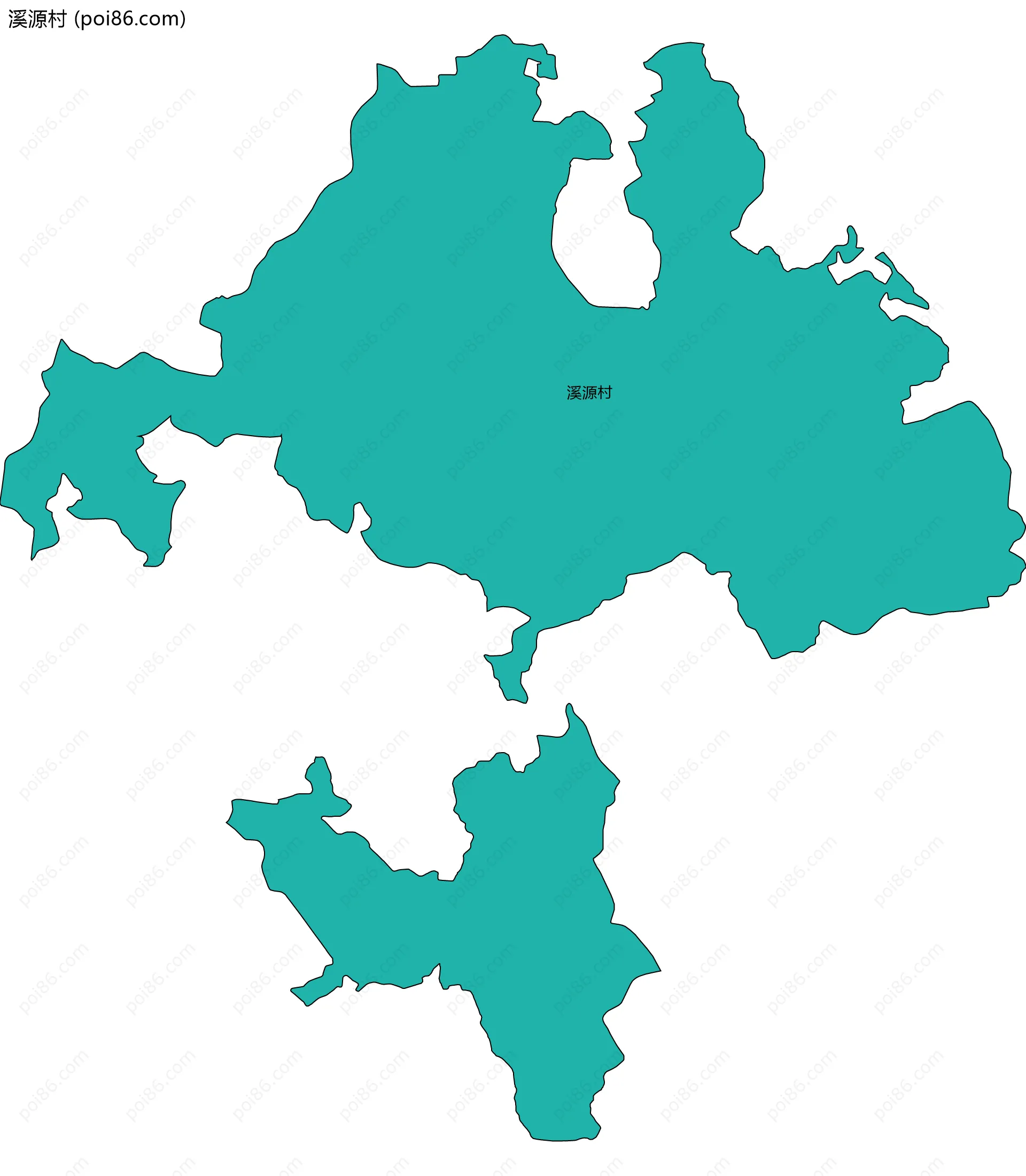 溪源村边界地图