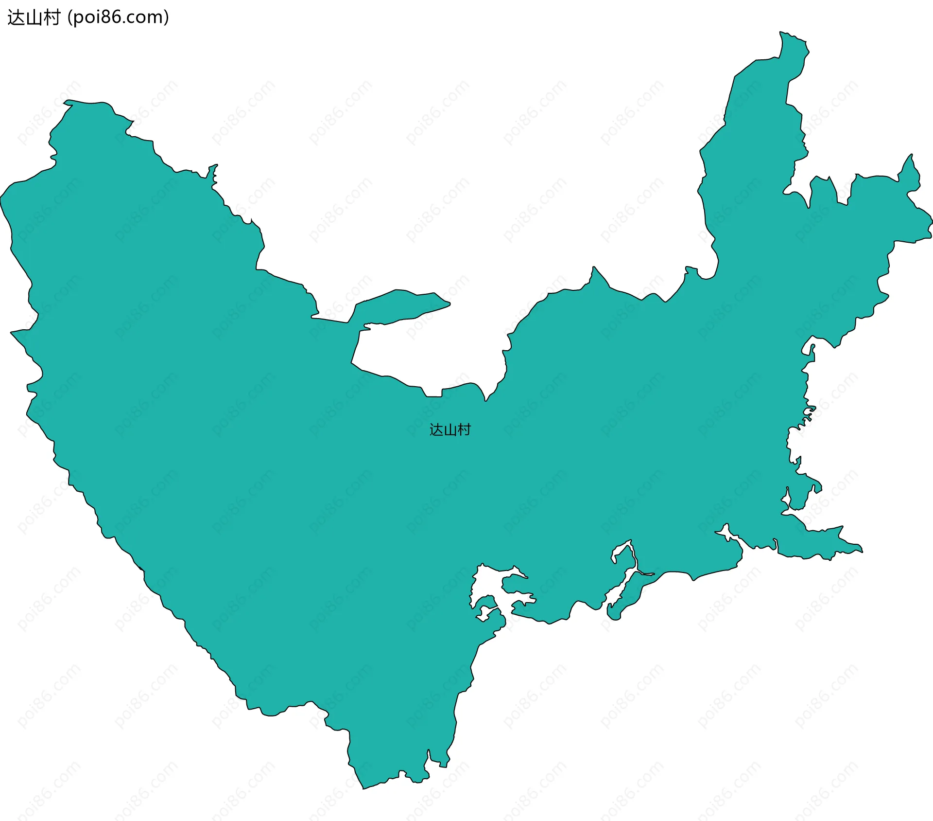 达山村边界地图