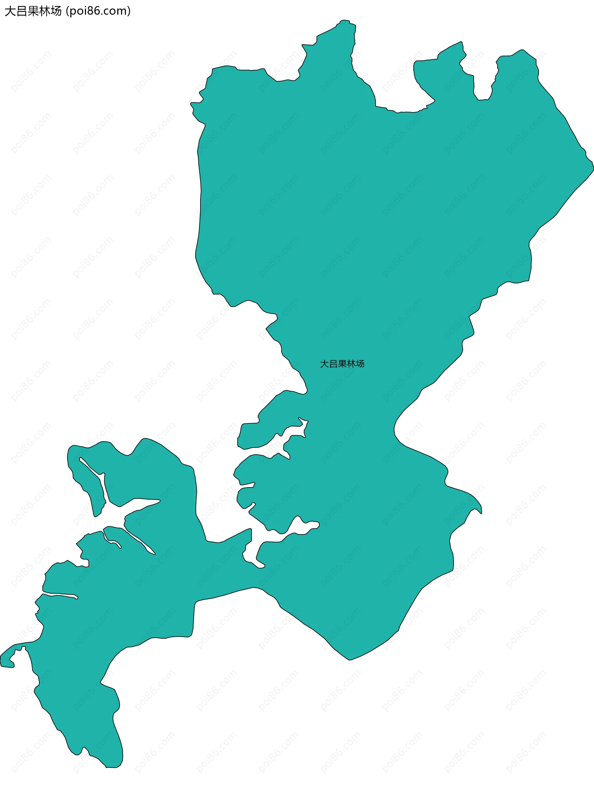 大吕果林场边界地图