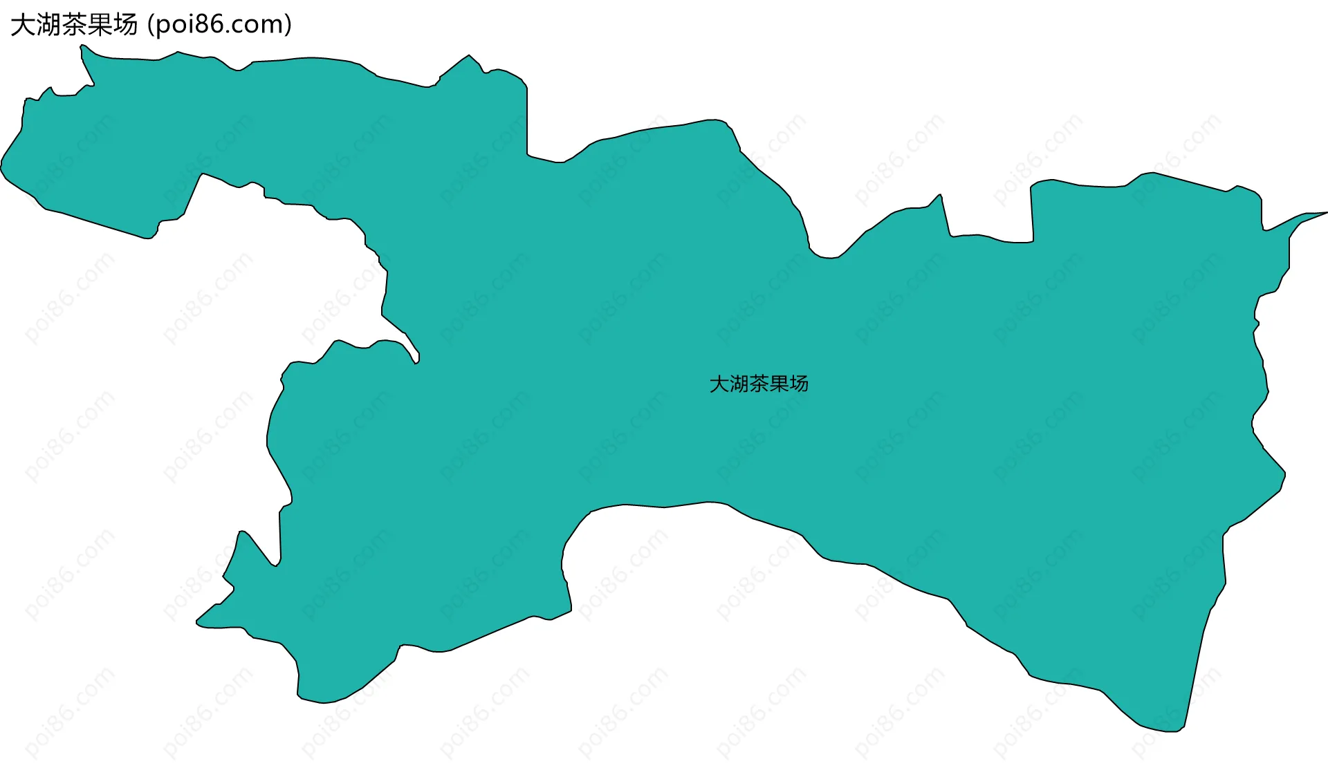 大湖茶果场边界地图