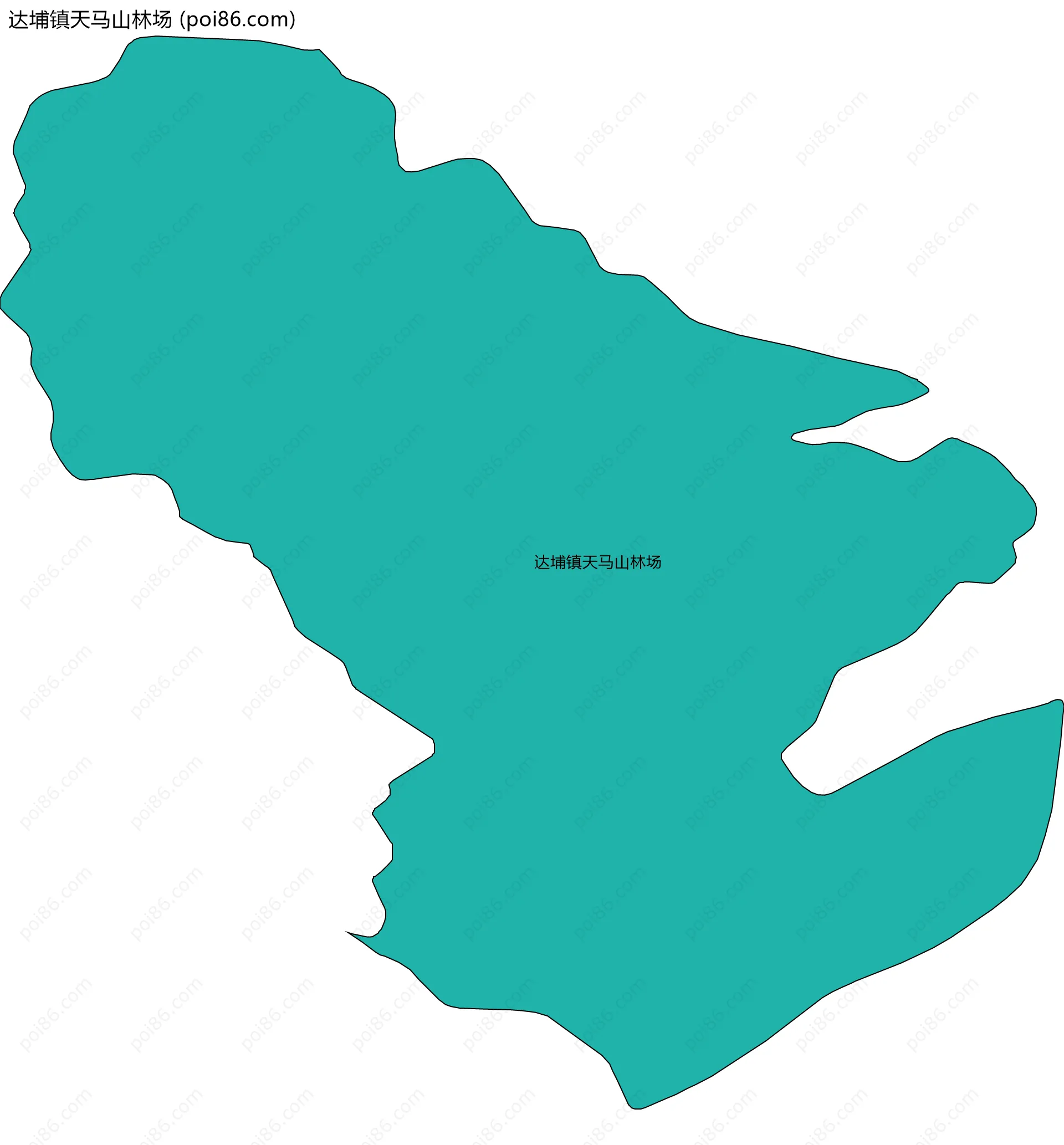 达埔镇天马山林场边界地图